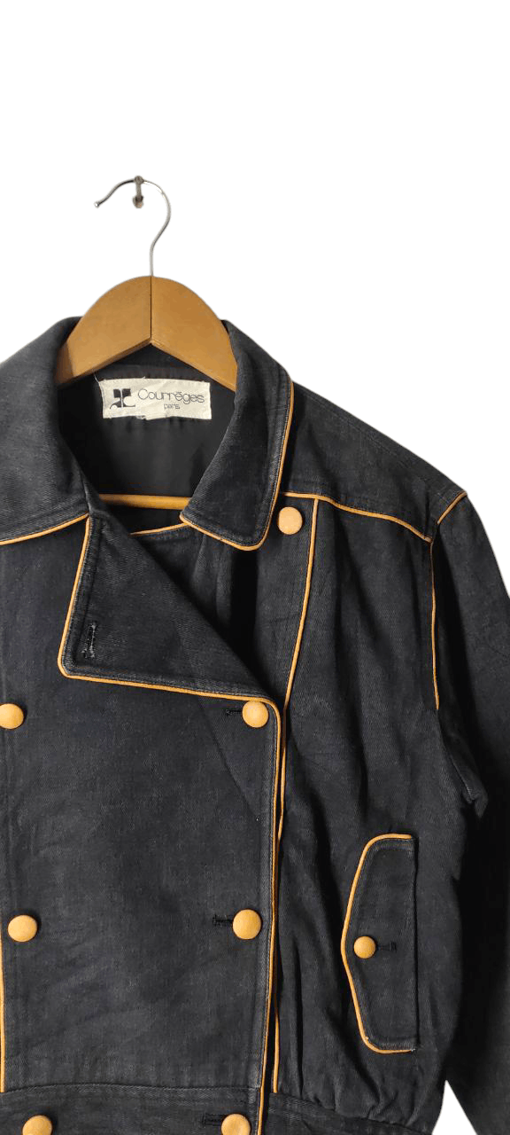 Courreges VINTAGE COUREGES PARIS DOUBLE BREAST DENIM JACKET Size M / US 6-8 / IT 42-44 - 5 Thumbnail