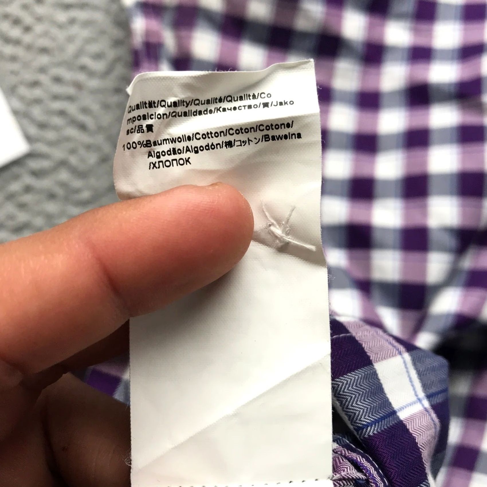 Hugo Boss Hugo Boss Button-Up Shirt Mens 15.5 Slim Fit Long Sleeve Plaid Purple Size US L / EU 52-54 / 3 - 6 Thumbnail
