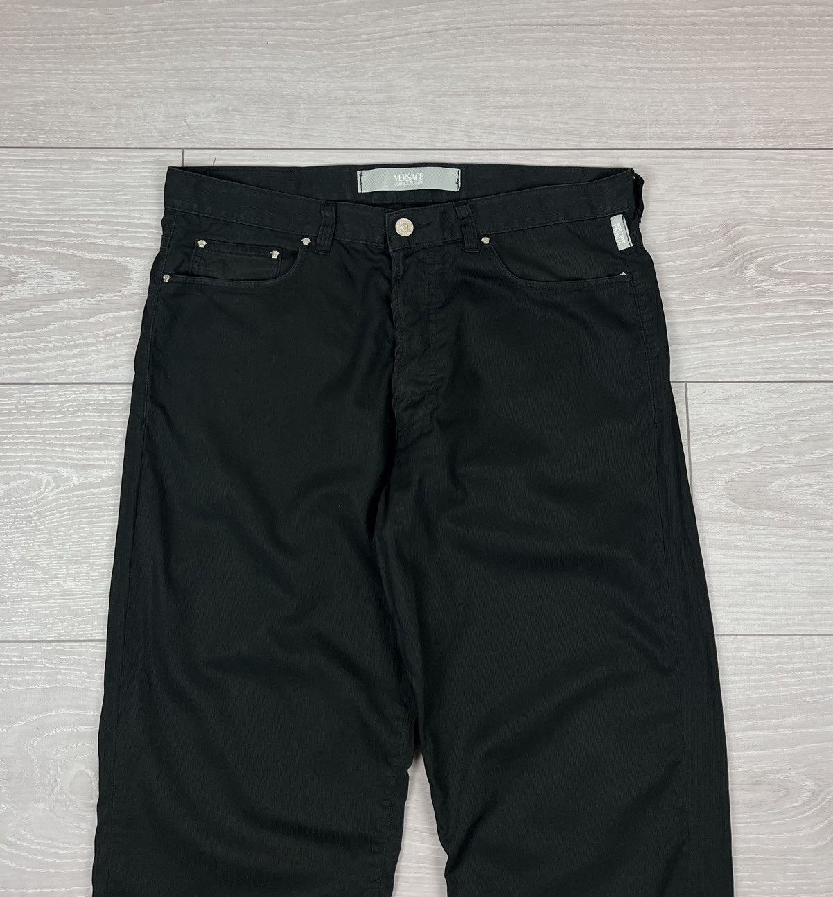 Versace Jeans Couture Versace Jeans Couture Vintage 90s Black Wide Leg Pants Size US 32 / EU 48 - 5 Thumbnail