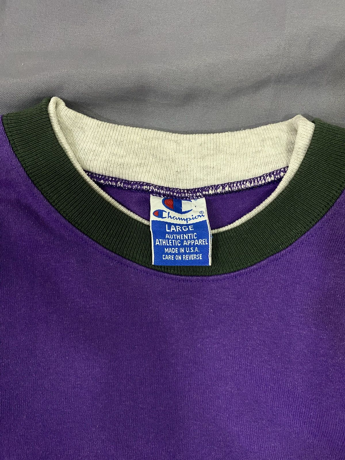 Champion Vtg 90s Champion Reverse Weave Ringer Crewneck Sweatshirt Size US L / EU 52-54 / 3 - 5 Thumbnail