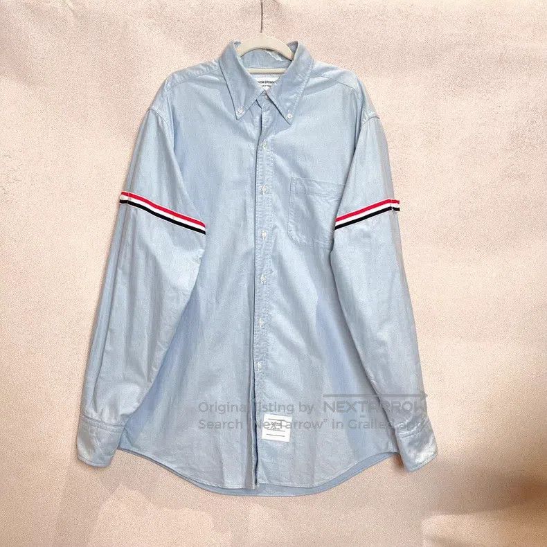 Thom Browne Thom Browne Long Sleeve Striped Shirt, Blue Size US XXL / EU 58 / 5 - 1 Thumbnail