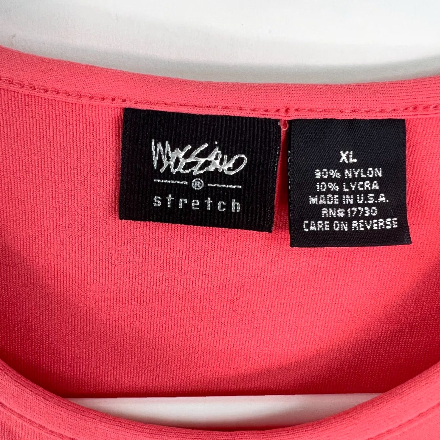 Mossimo Mossimo Tank Top Womens XL Pink Round Neck Sleeveless Stretch Pullover - Casual Solid 90% Nylon 10% Lycra Shirt Size XL / US 12-14 / IT 48-50 - 3 Thumbnail