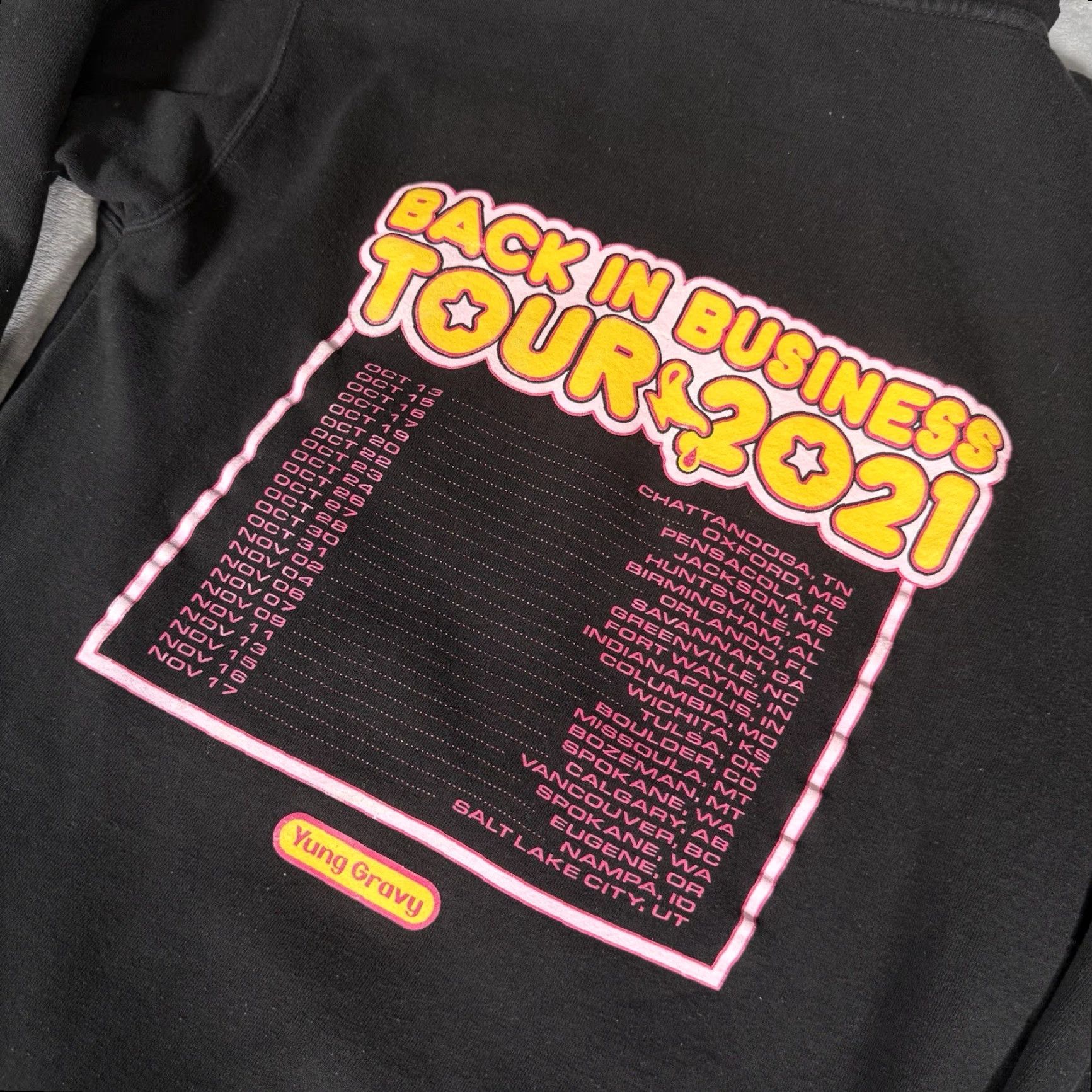 Vintage Yung Gravy Music Hoodie Mens M Black Graphic Print Logo Embroidered 2021 Back In Business Tour Merch Crew Neck Pullover Size US M / EU 48-50 / 2 - 5 Thumbnail