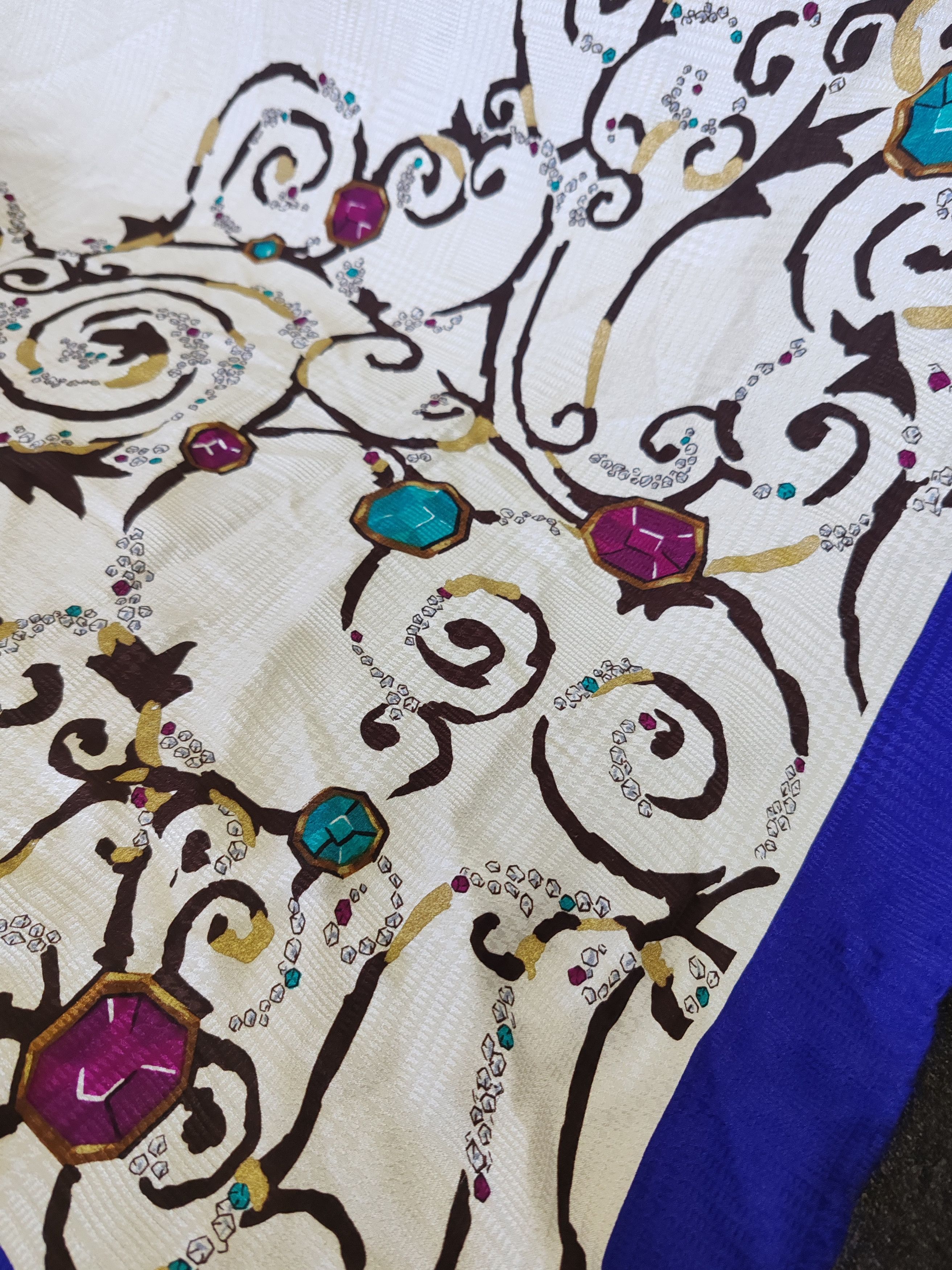 Pierre Balmain Vintage Silk Scarf Pierre Balmain Rare Women Back design Size ONE SIZE - 4 Thumbnail