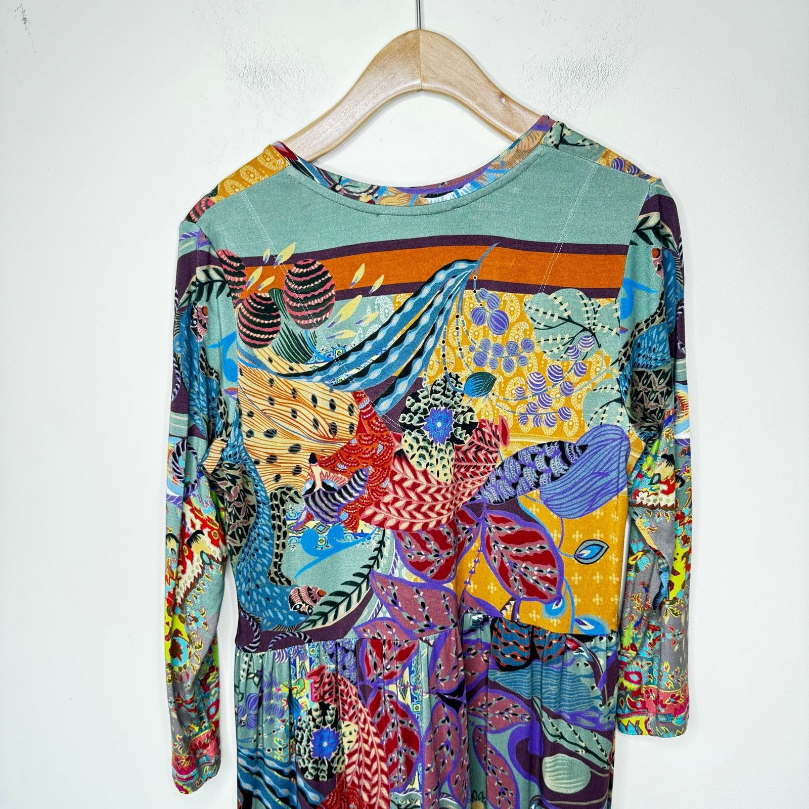 Johnny Was JOHNNY WAS Madison 3/4 Sleeve V Neckline Patterned Dress Size S / US 4 / IT 40 - 8 Thumbnail