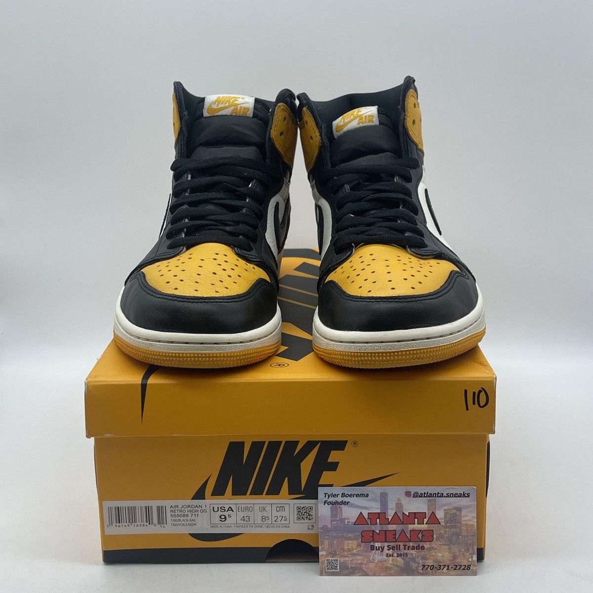 Jordan Brand Air Jordan 1 high yellow toe Size US 9.5 / EU 42-43 - 2 Thumbnail