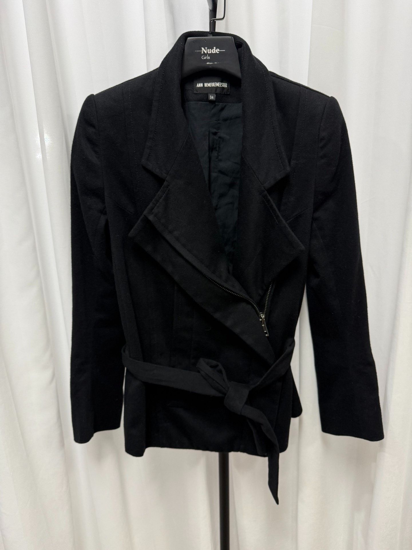 Ann Demeulemeester Ann Demeulemeester Cashmere Blend Runway Zip Jacket Size XXS / US 00 / IT 34 - 1 Thumbnail