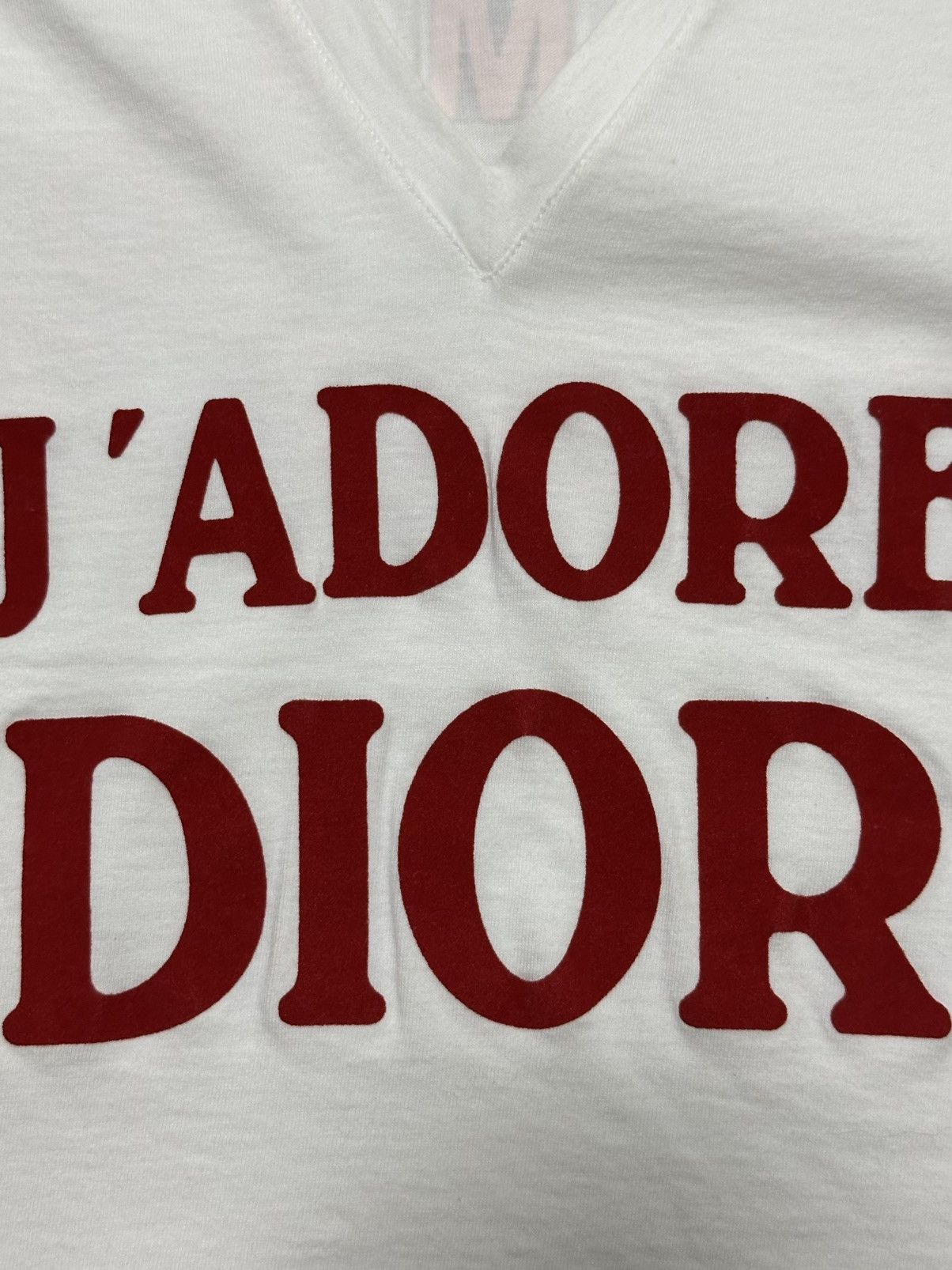 Dior CHRISTIAN DIOR F/W 2003 "J'ADORE DIOR" V-neck T-Shirt Size S / US 4 / IT 40 - 5 Thumbnail