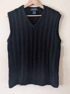 Cable-Knit Cotton V-Neck Sweater Vest