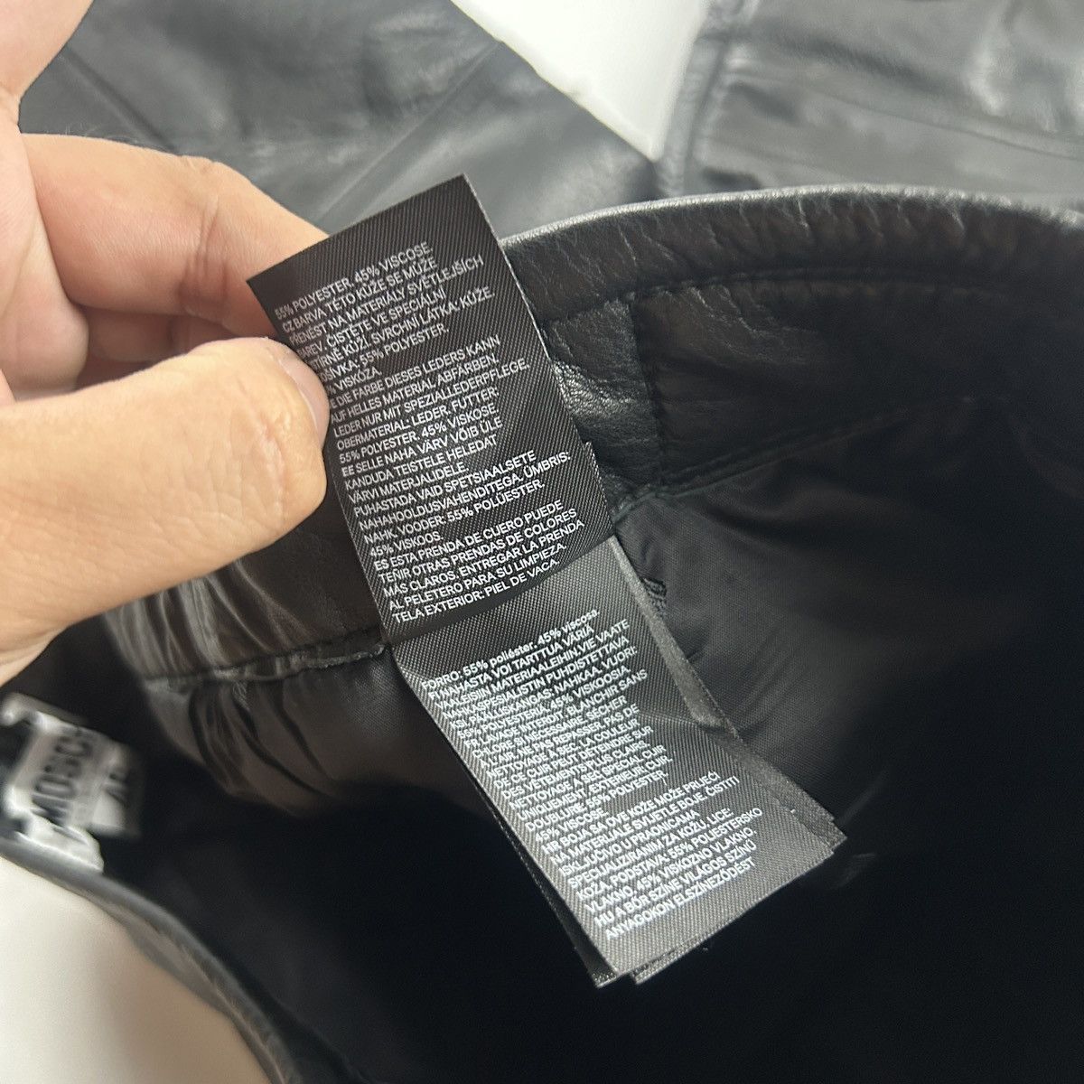 H&M × Moschino H&M x Moschino Leather Biker Pants Size US 30 / EU 46 - 7 Thumbnail