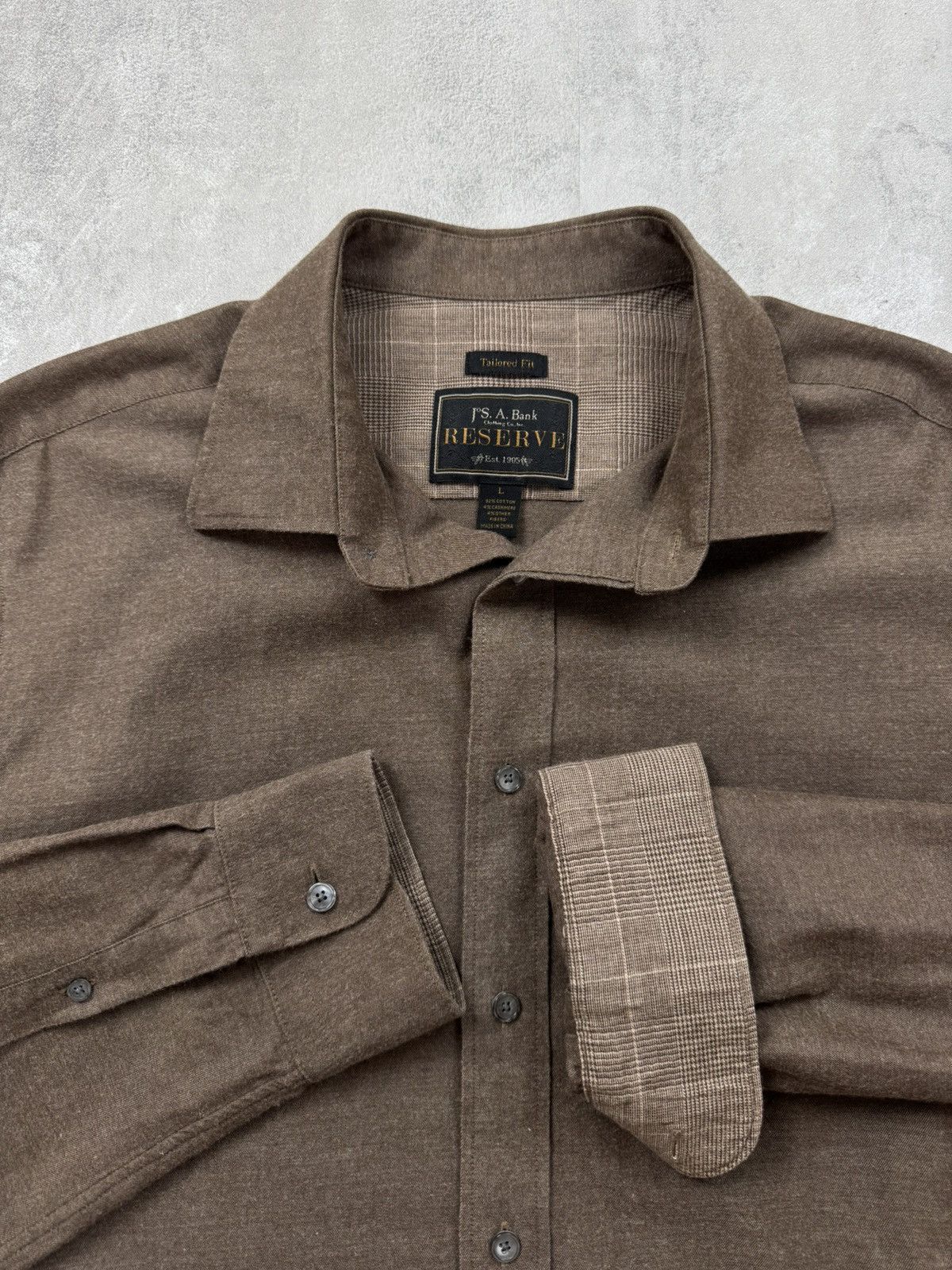 Designer × Jos. A. Bank Jos. A. Bank RESERVE Button Up Shirt cotton/cashmere Size US L / EU 52-54 / 3 - 3 Thumbnail
