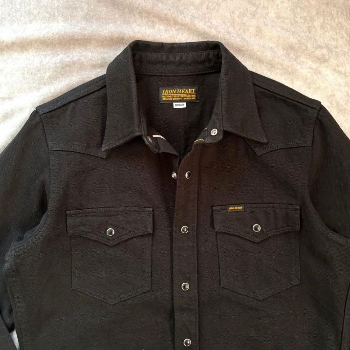 Iron Heart Iron Heart Western Shirt M Black 12oz Selvedge Denim Mens Size US M / EU 48-50 / 2 - 3 Thumbnail