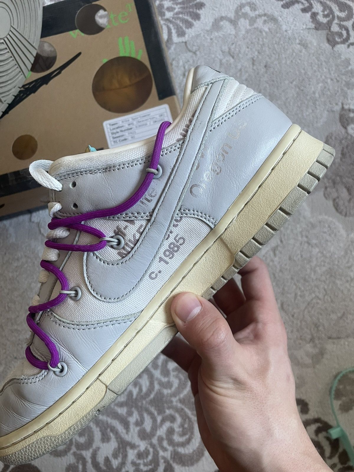 Nike × Off-White Dunk low x Off White LOT21 9us Size US 9 / EU 42 - 9 Thumbnail