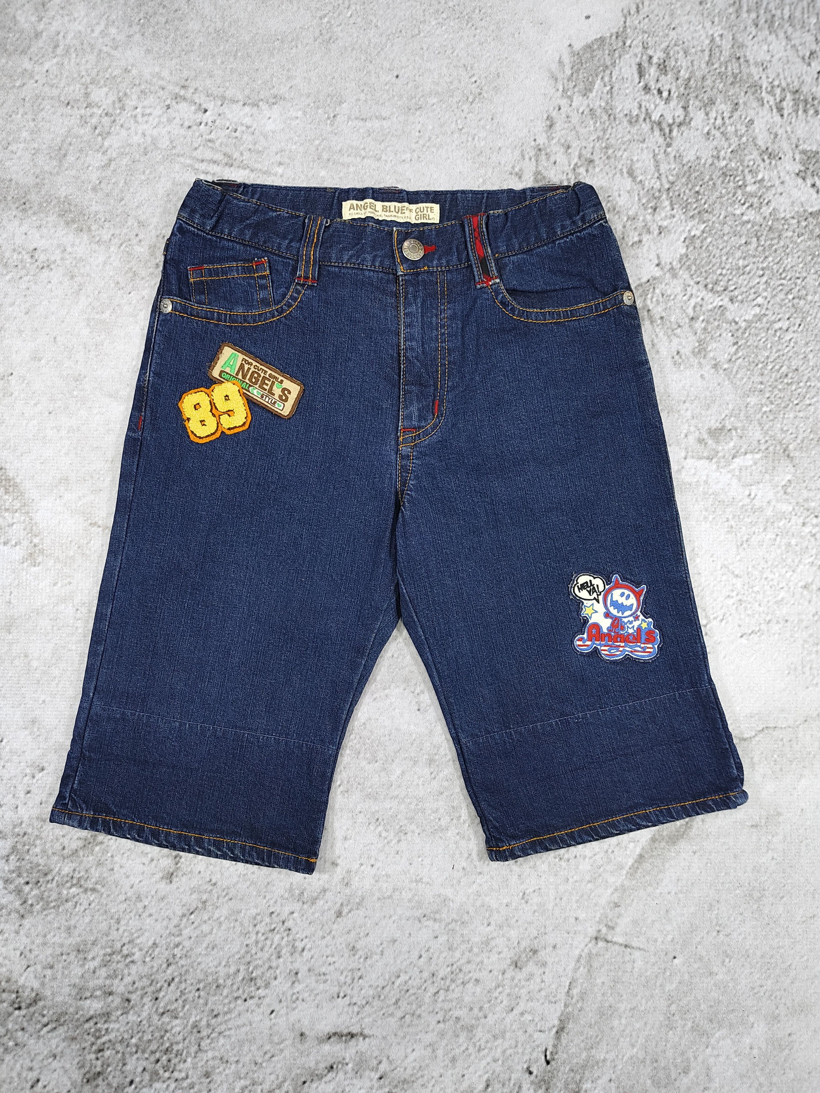 Angel Blue 00s Angel Blue❤️‍🔥Y2K Archive Cartoon Patch Plaid Hem Denim Size 30" / US 8 / IT 44 - 2 Thumbnail