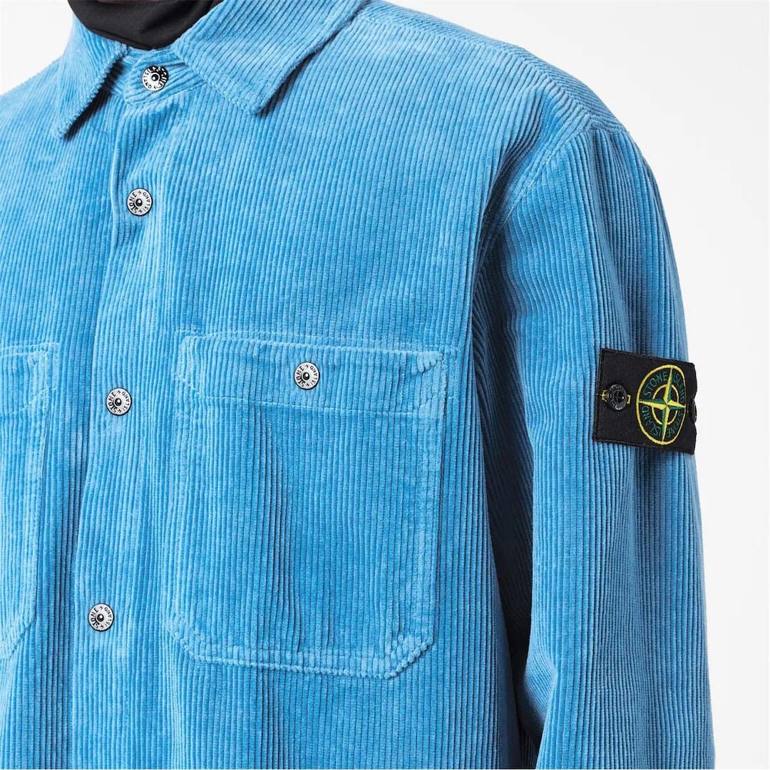 Stone Island o1g2r1mq0526 Textured Structured Overshirt in Blue Size US M / EU 48-50 / 2 - 5 Thumbnail