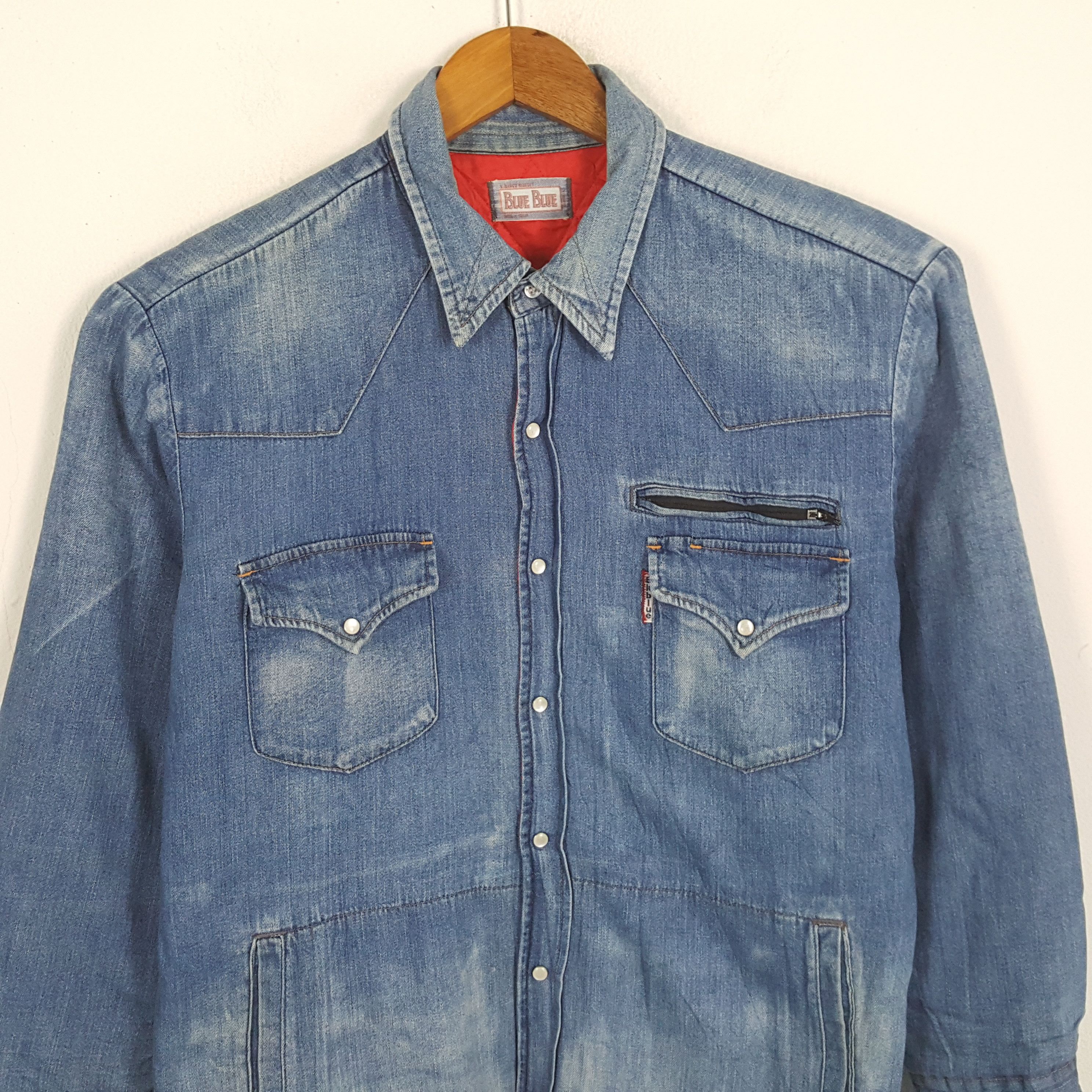 Blue Blue Japan × Japanese Brand × Vintage Vintage BLUE BLUE Japanese Fashion Brand Shirts Size US M / EU 48-50 / 2 - 2 Thumbnail