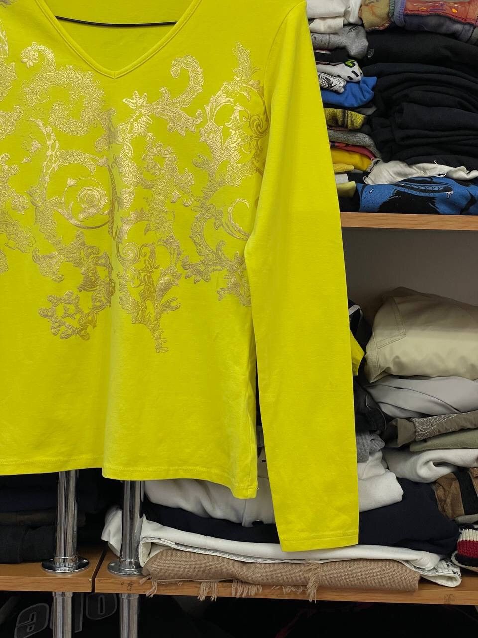 Versace × Vintage Versace Affliction Vintage Big Logo Gold Long sleeve Size M / US 6-8 / IT 42-44 - 9 Thumbnail