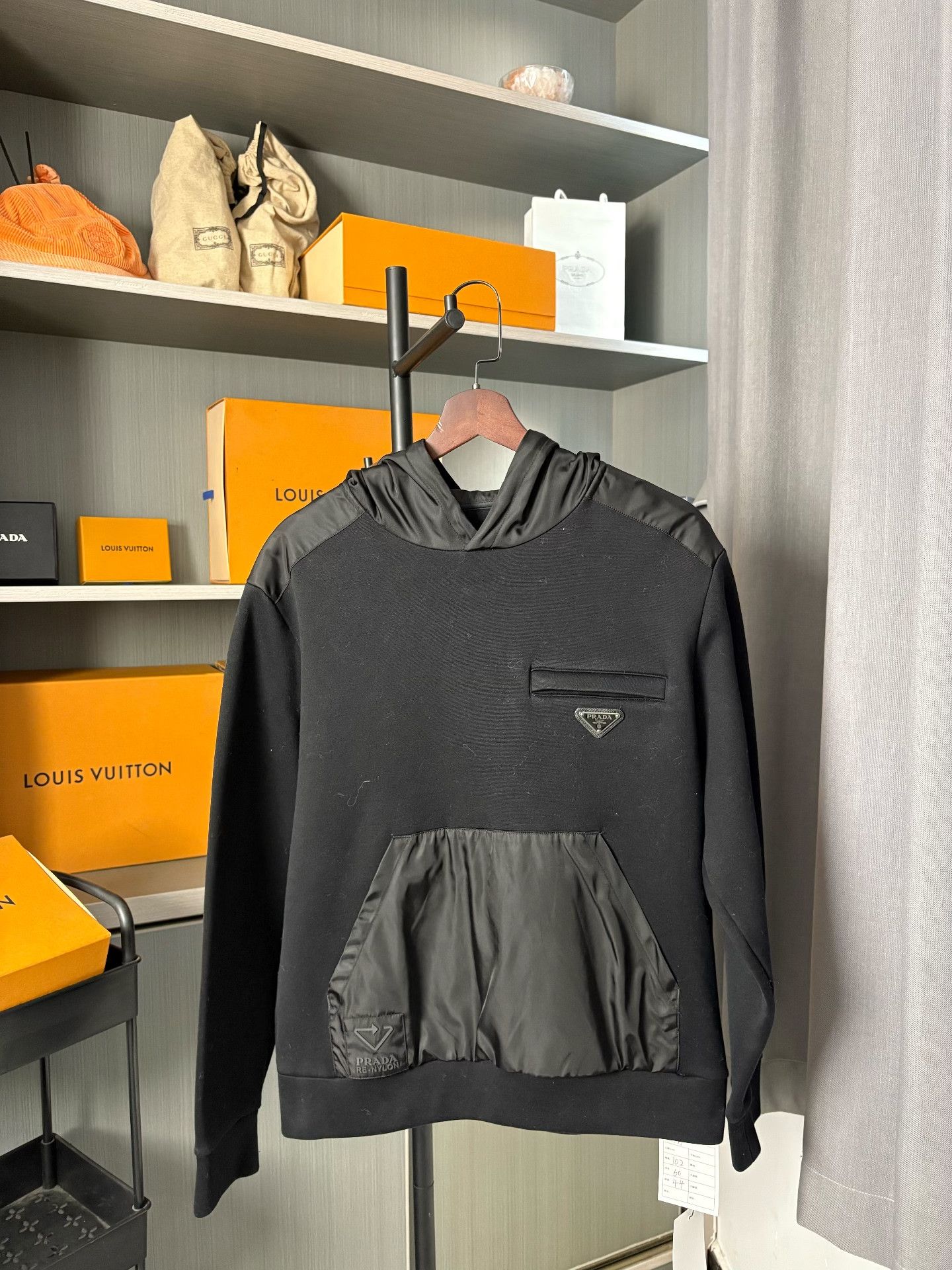 Prada Prada Black Hoodie M Men Size US M / EU 48-50 / 2 - 1 Thumbnail