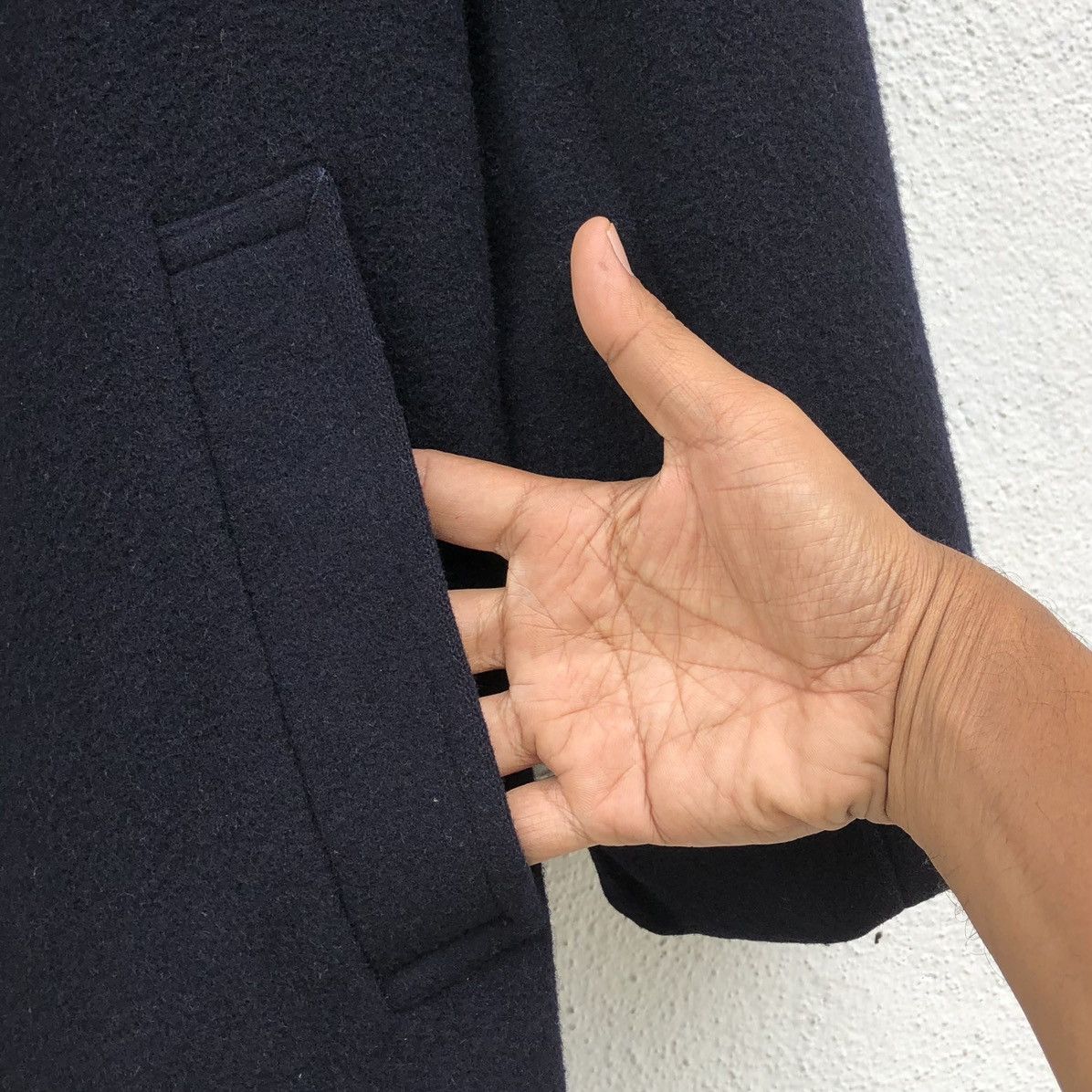 Vintage Comme des Garcons Wool Duffle Navy Blue Coat