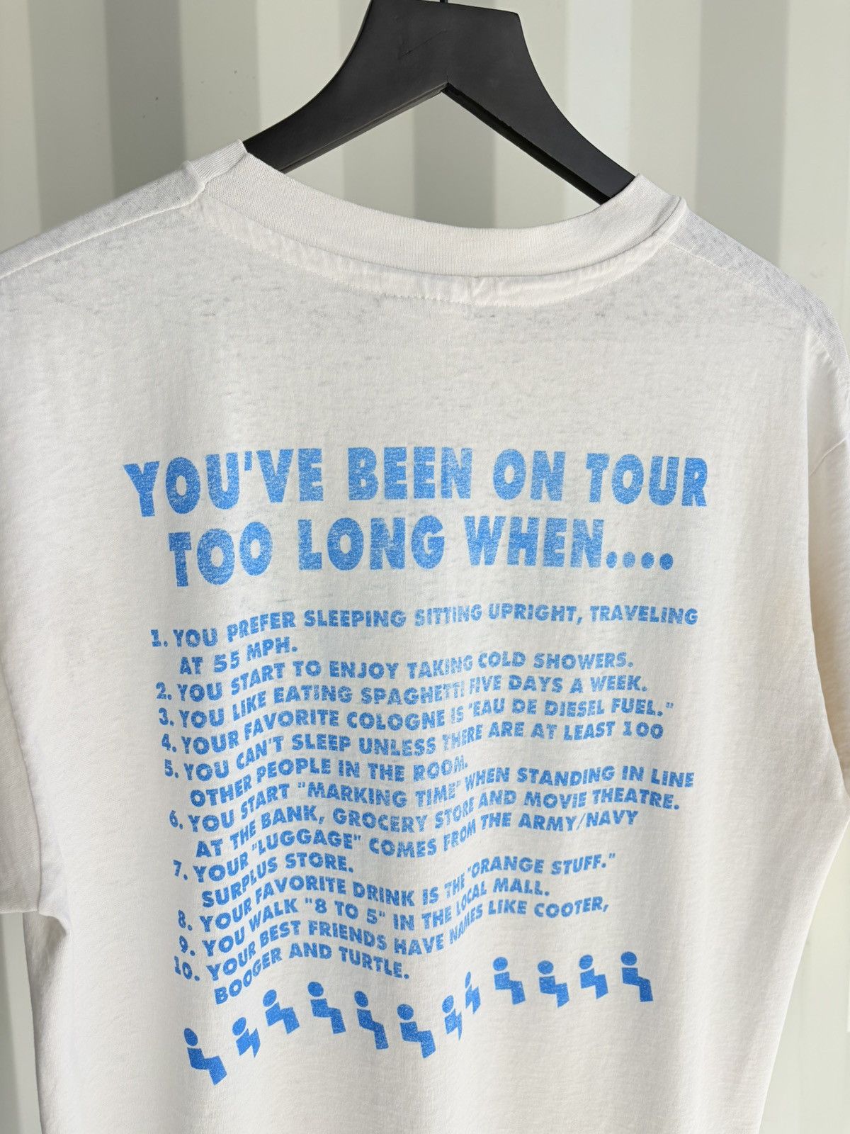 Vintage Thrashed Tour Too Long Faded Distressed Shirt ERD GRUNGE Size US L / EU 52-54 / 3 - 1 Thumbnail
