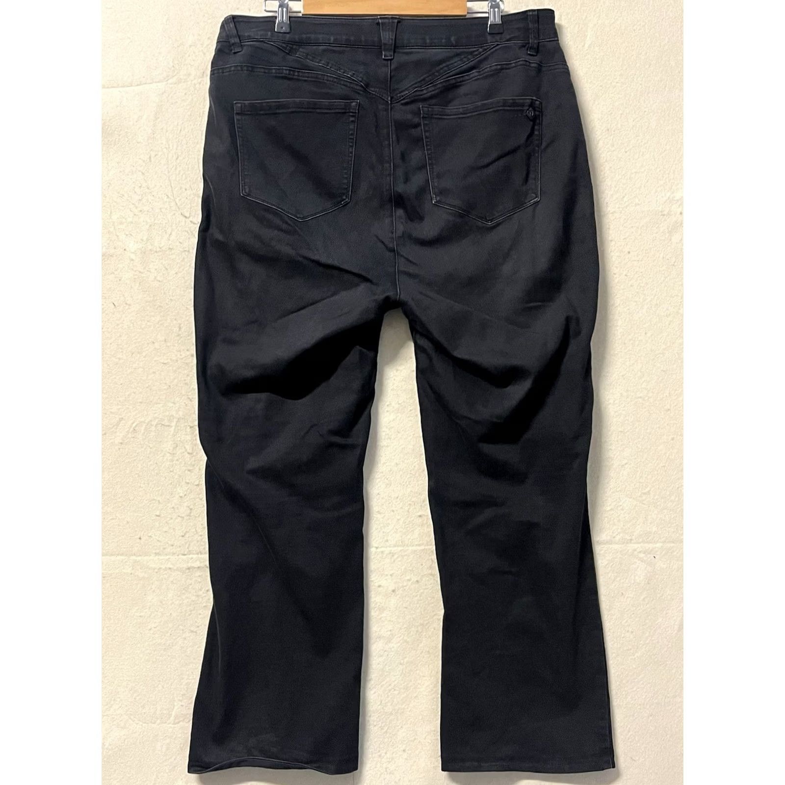 Vintage Democracy Jeans Womens 16W Black Slim Plus Denim 5-Pocket Stretch Size 38" / US 16 / IT 52 - 2 Thumbnail