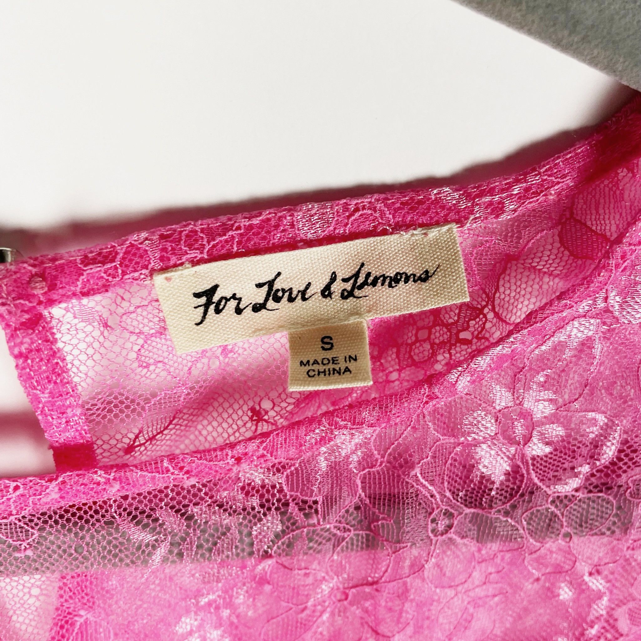 For Love & Lemons For Love And Lemons Sheer Pink Allover Lace Size S / US 4 / IT 40 - 2 Thumbnail