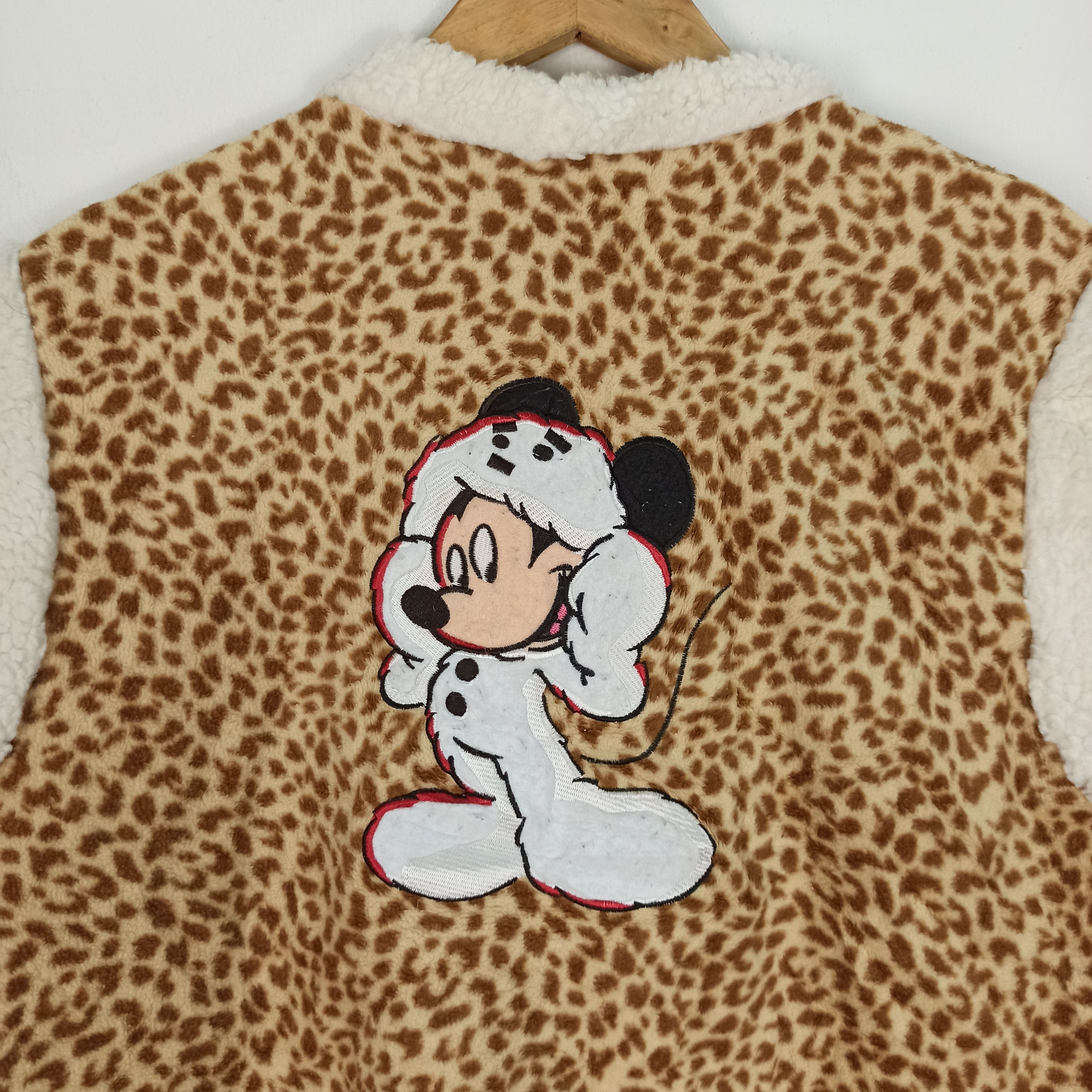 Disney Vintage Disney Mickey Mouse Leopard Vest Fleece Size US M / EU 48-50 / 2 - 2 Thumbnail
