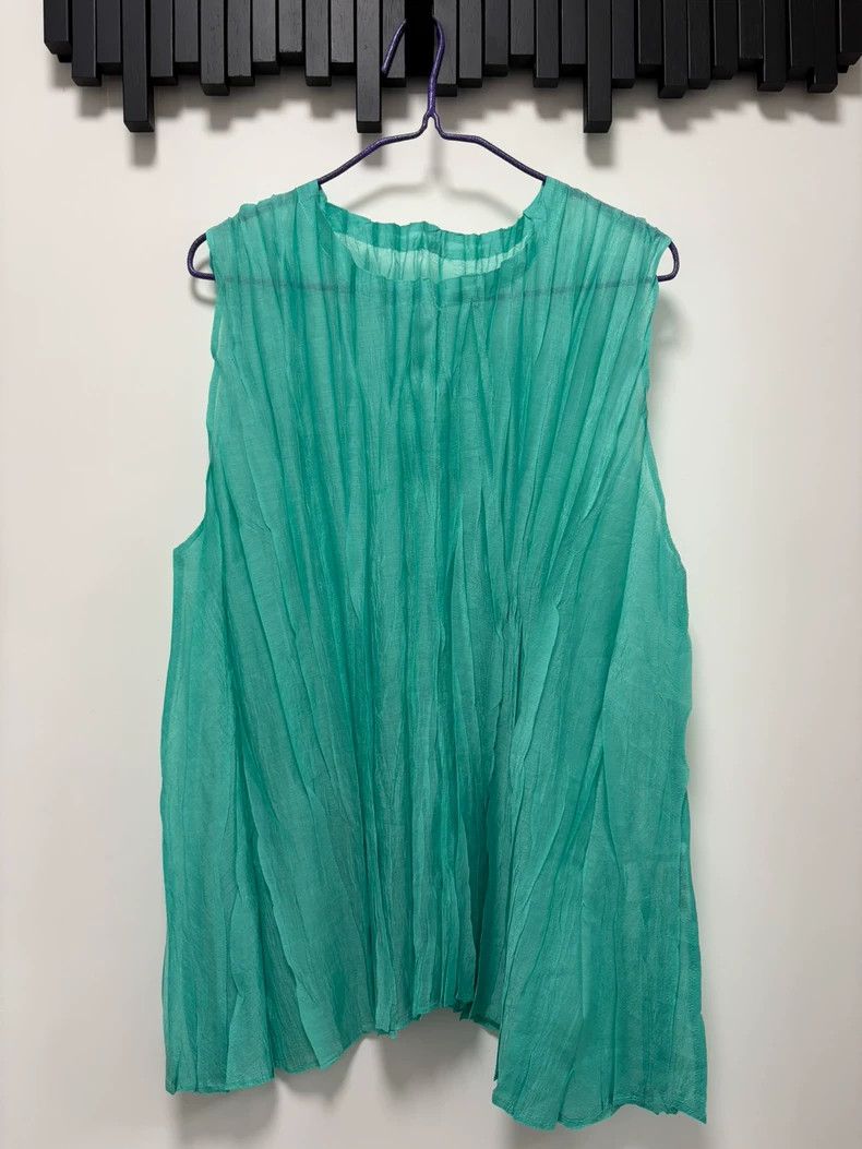 Issey Miyake Issey Miyake Green vest Size S / US 4 / IT 40 - 2 Thumbnail