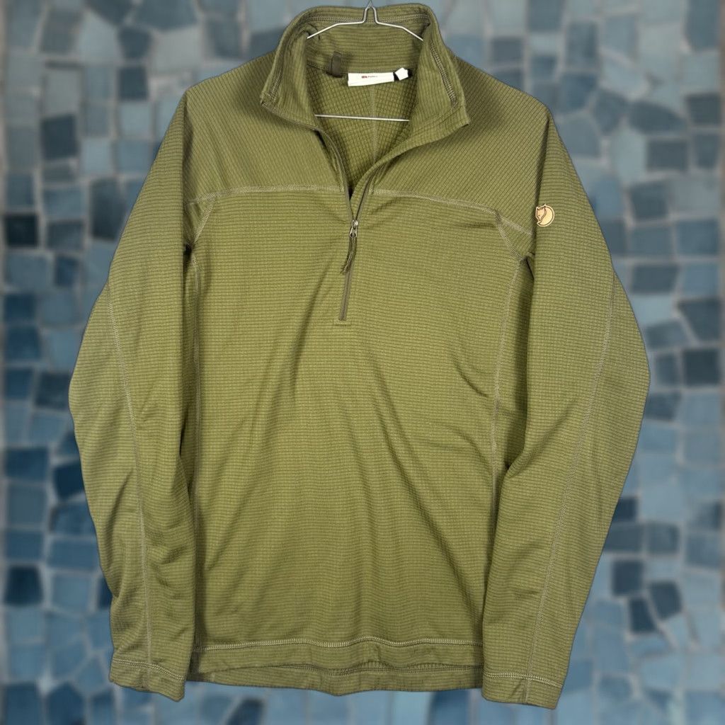 Vintage Fjällräven Jacket Men S Abisko Lite Fleece Grid Pullover Gorpcore Green 1/2 Zip Jacket Size US S / EU 44-46 / 1 - 1 Thumbnail