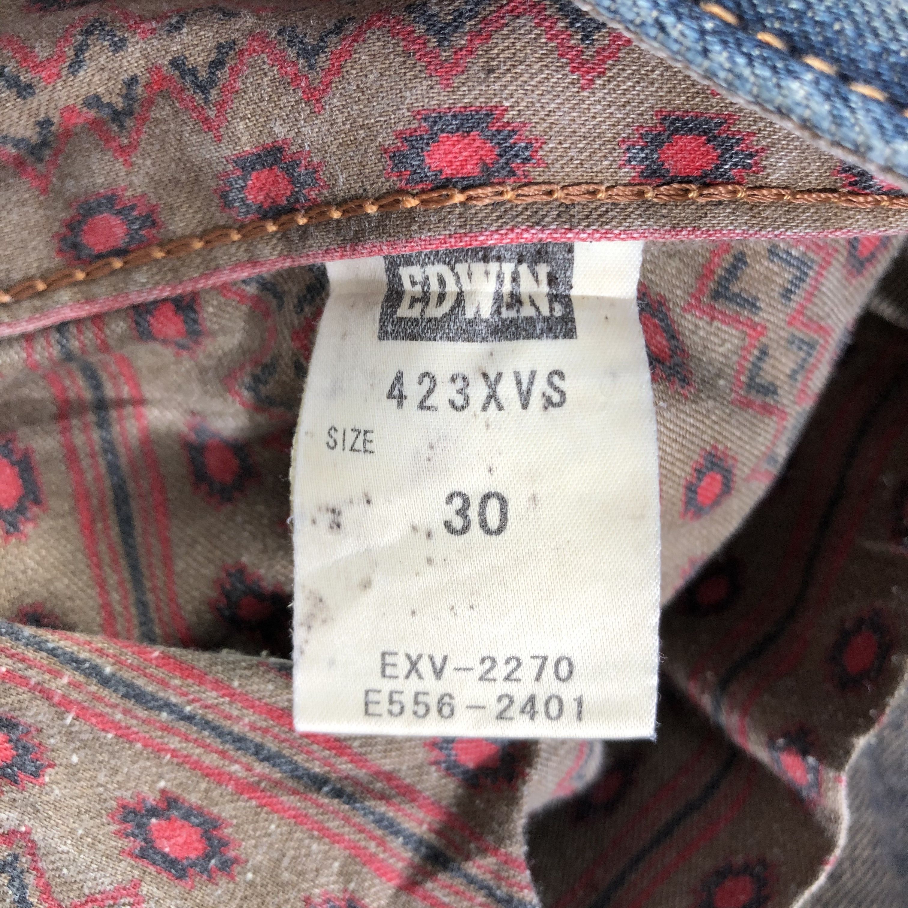 Edwin Vintage Edwin XV Jeans Faded Blue Denim KJ2331 Size US 30 / EU 46 - 10 Thumbnail