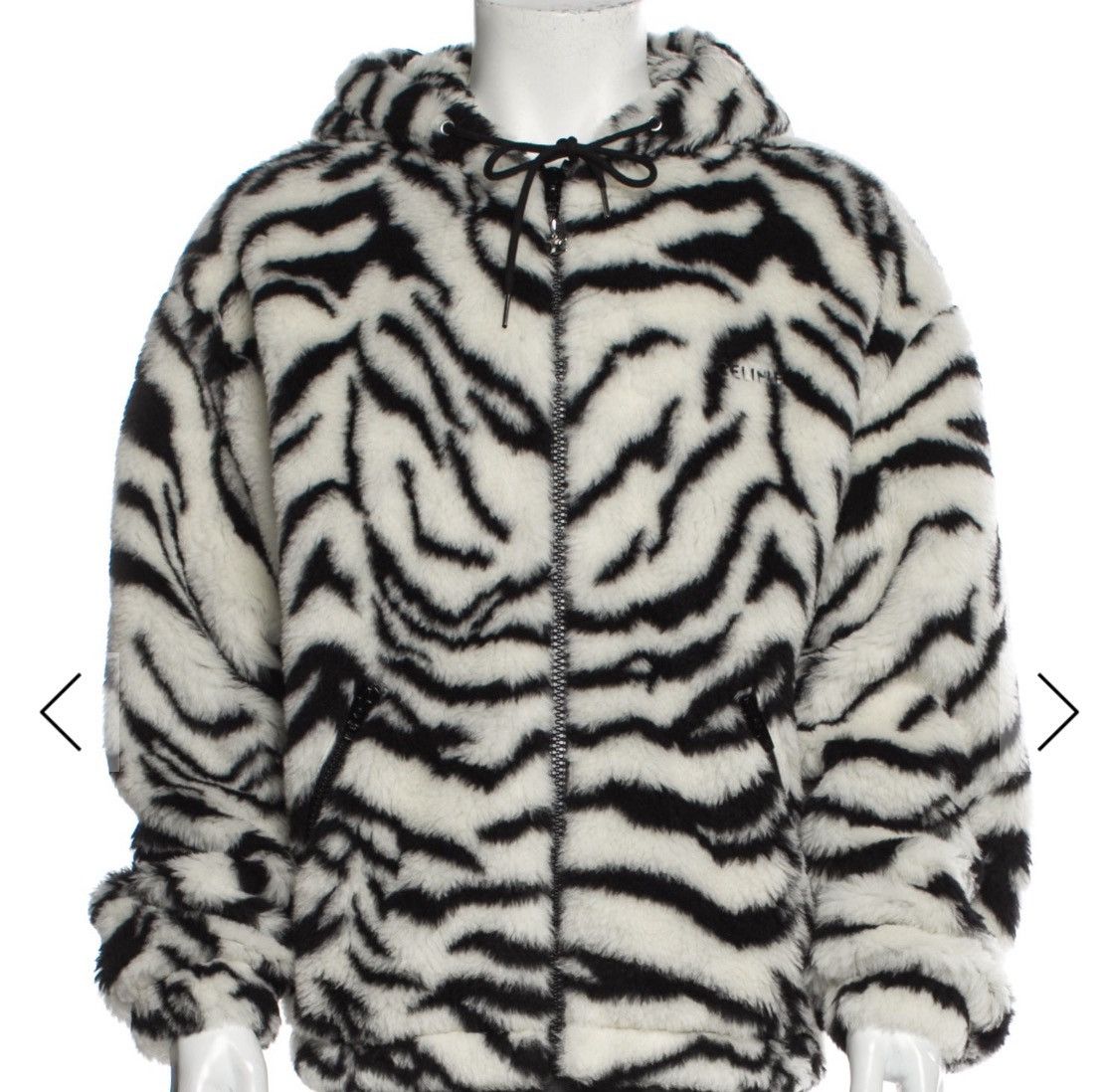 Celine Alpaca zebra print zip up jacket Size US M / EU 48-50 / 2 - 1 Thumbnail