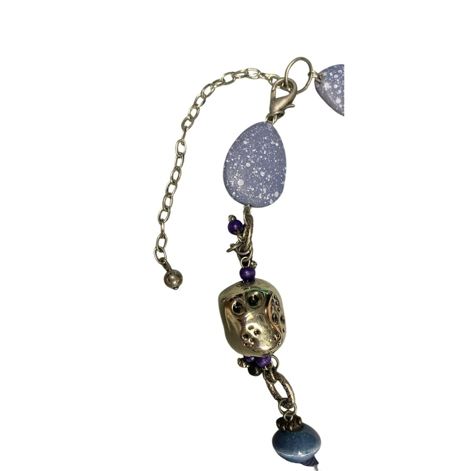 Other Handcrafted Vintage Blue Beaded Necklace With Unique Shapes Size ONE SIZE - 6 Thumbnail