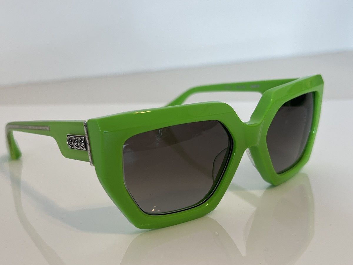 Chrome Hearts Chrome Hearts Idhitit Sunglasses Electric Green NEW 54-19 Size ONE SIZE - 8 Thumbnail