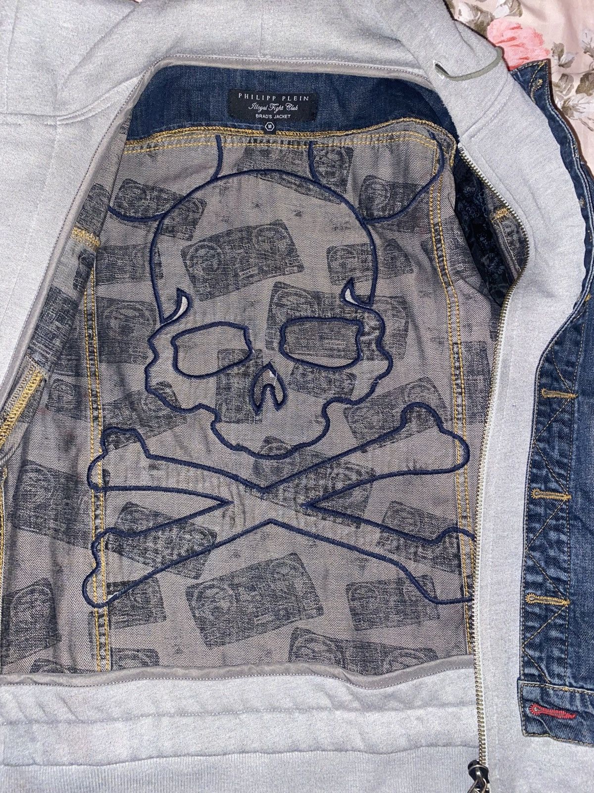 Philipp Plein Philipp Plein hooded denim jacket with leather sleeves. Size US M / EU 48-50 / 2 - 2 Thumbnail