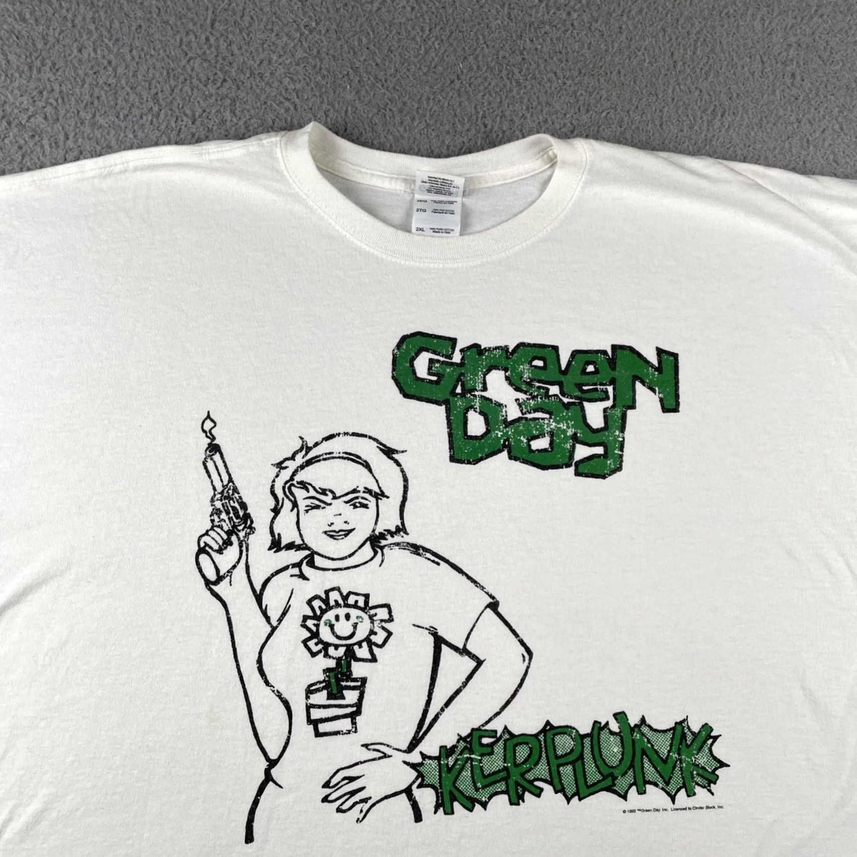 Gildan VINTAGE Green Day Kerplunk 1992 Gildan Heavy Cotton 2XL Shirt Mens Size US XXL / EU 58 / 5 - 2 Thumbnail