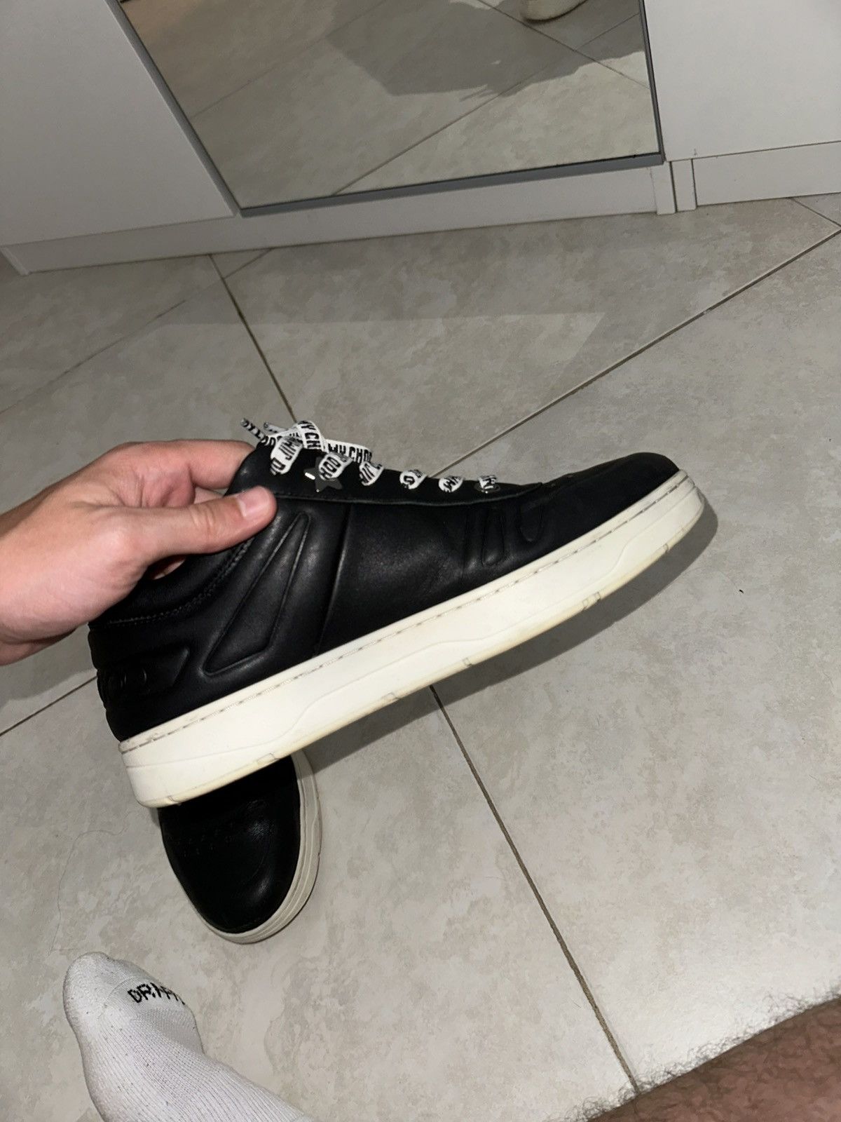 Jimmy Choo Jimmy Choo black leather sneakers 42.5 Size US 9.5 / EU 42-43 - 12 Thumbnail