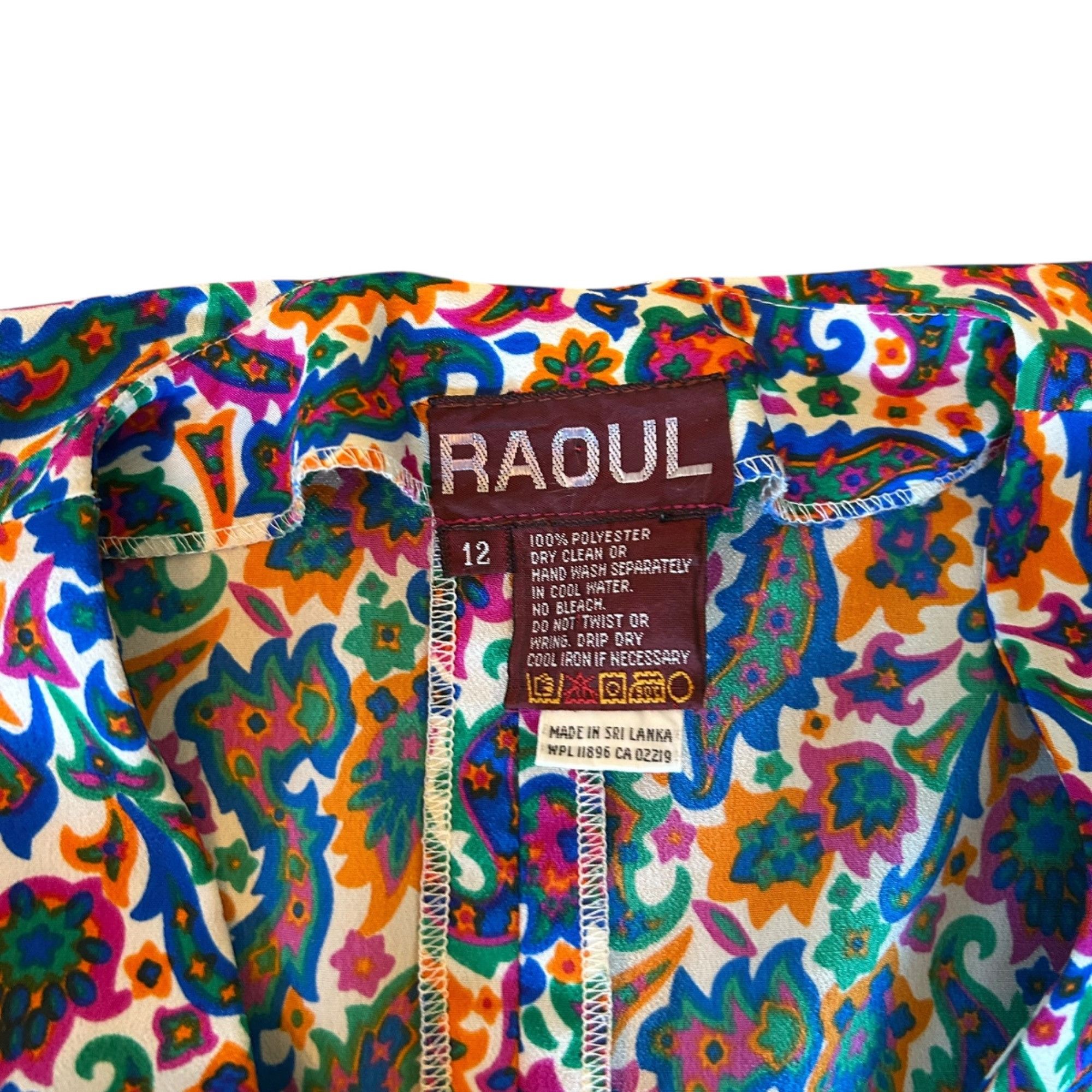 Vintage Vintage Raoul All Over Paisley & Floral Print Groovy Eclecti Size XL / US 12-14 / IT 48-50 - 6 Thumbnail