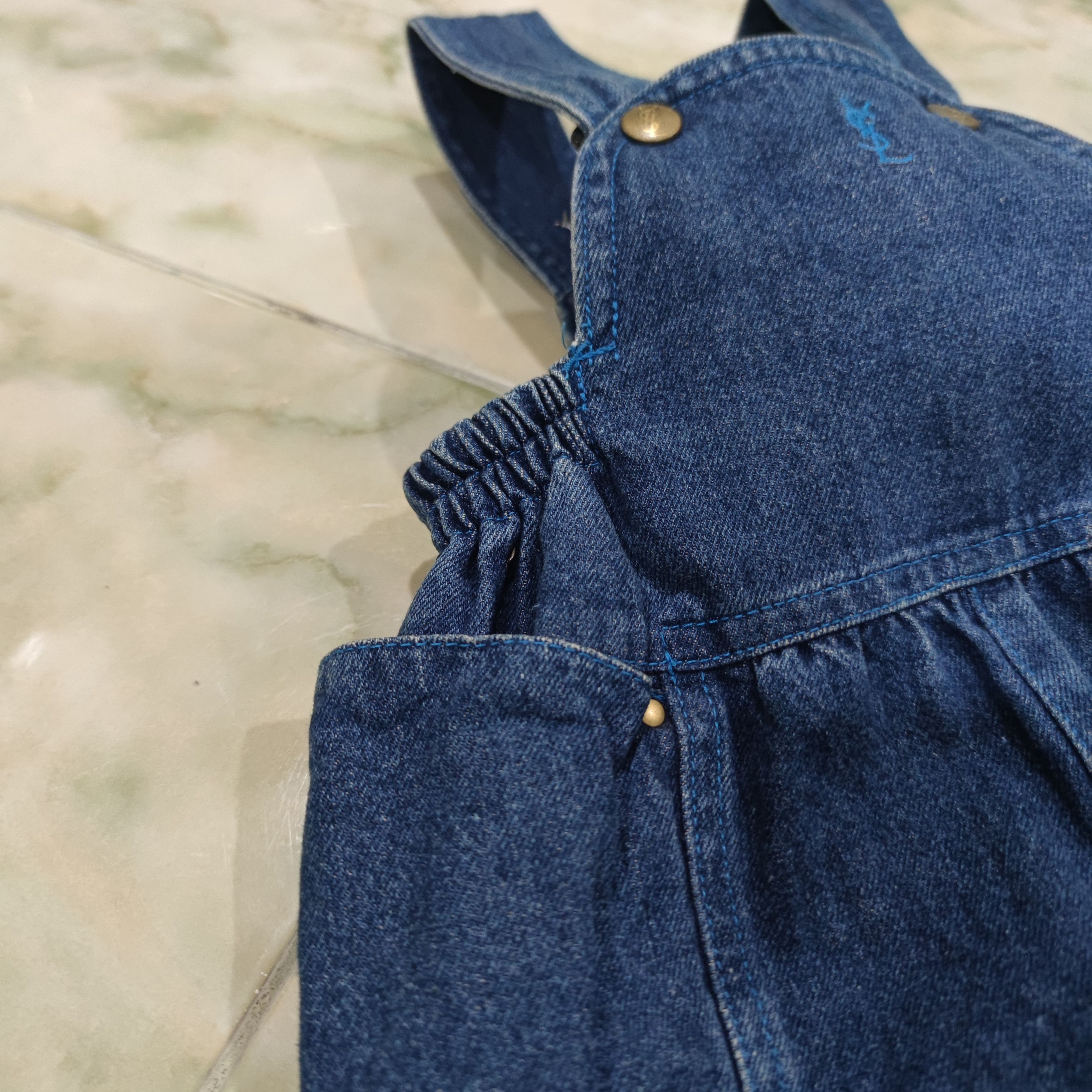 Yves Saint Laurent VINTAGE YVES SAINT LAURENT YSL DENIM BABY OVERALL SIZE 90CM Size ONE SIZE - 3 Thumbnail