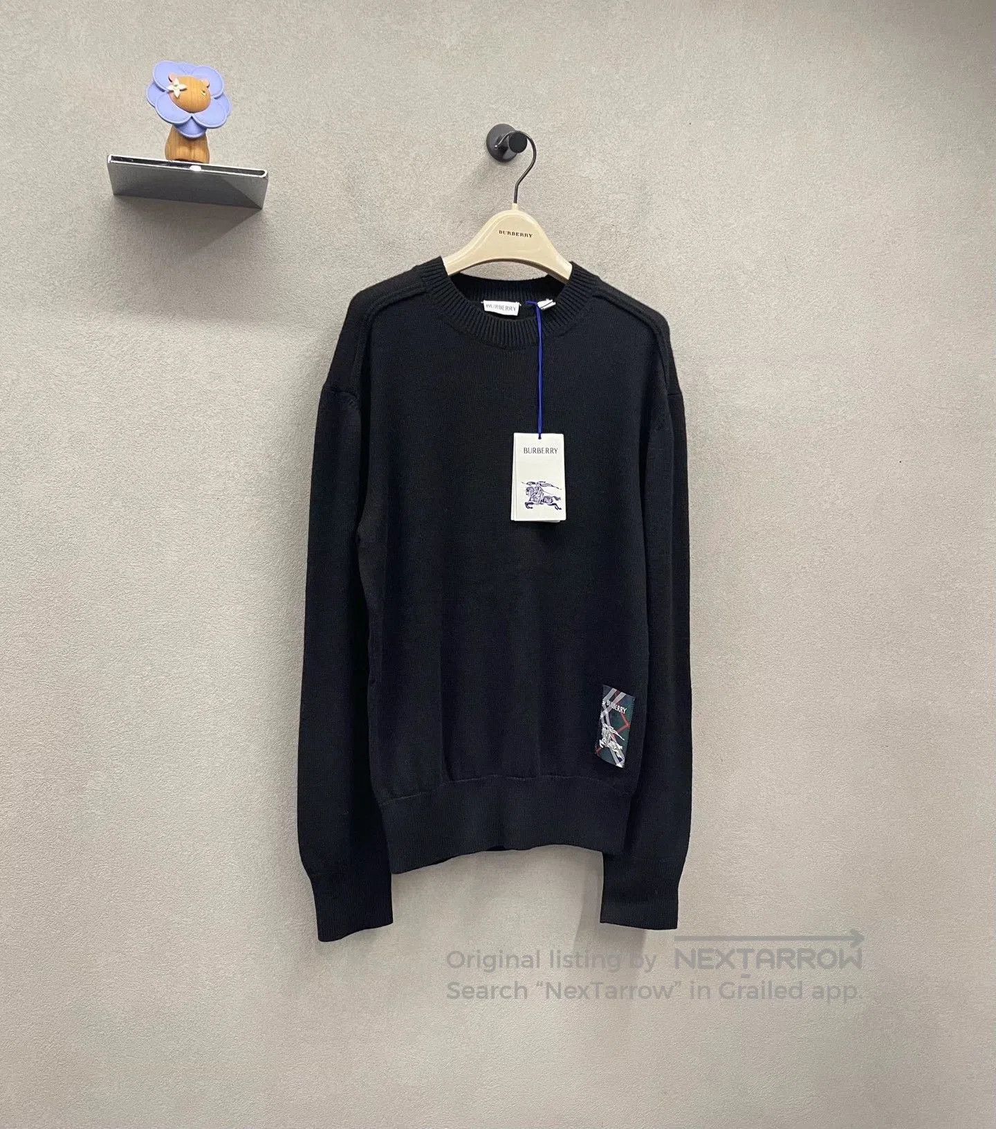 Burberry Burberry Logo Patch Black Sweater. Size US M / EU 48-50 / 2 - 3 Thumbnail