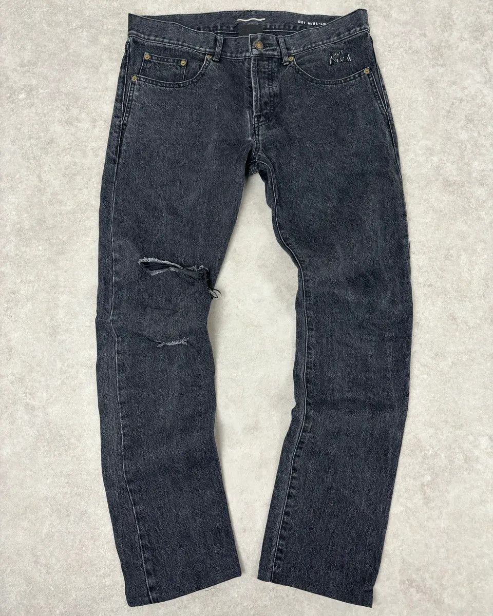 Saint Laurent Paris FW2015 Saint Laurent Black Denim Distressed Jeans Size US 32 / EU 48 - 1 Thumbnail