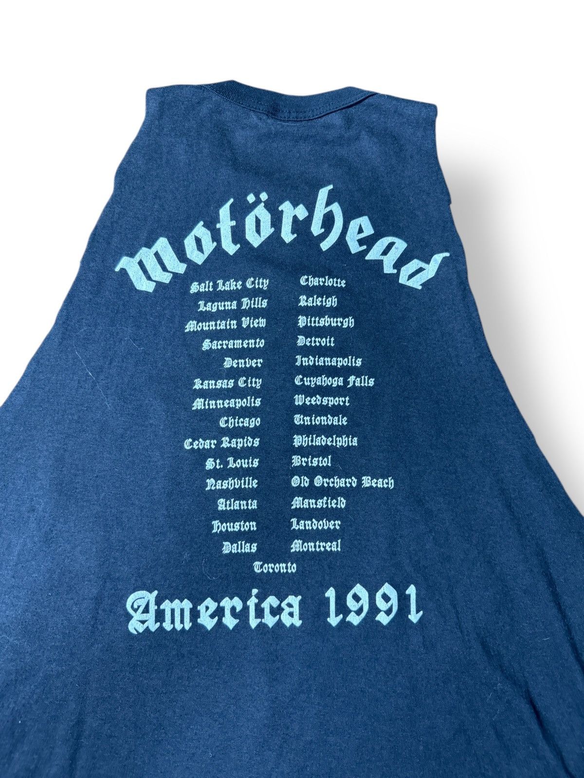 Band Tees × Vintage *RARE* VINTAGE 90s 1991 MOTORHEAD TOUR USA AMERICAN ROCK TEE Size US XL / EU 56 / 4 - 3 Thumbnail
