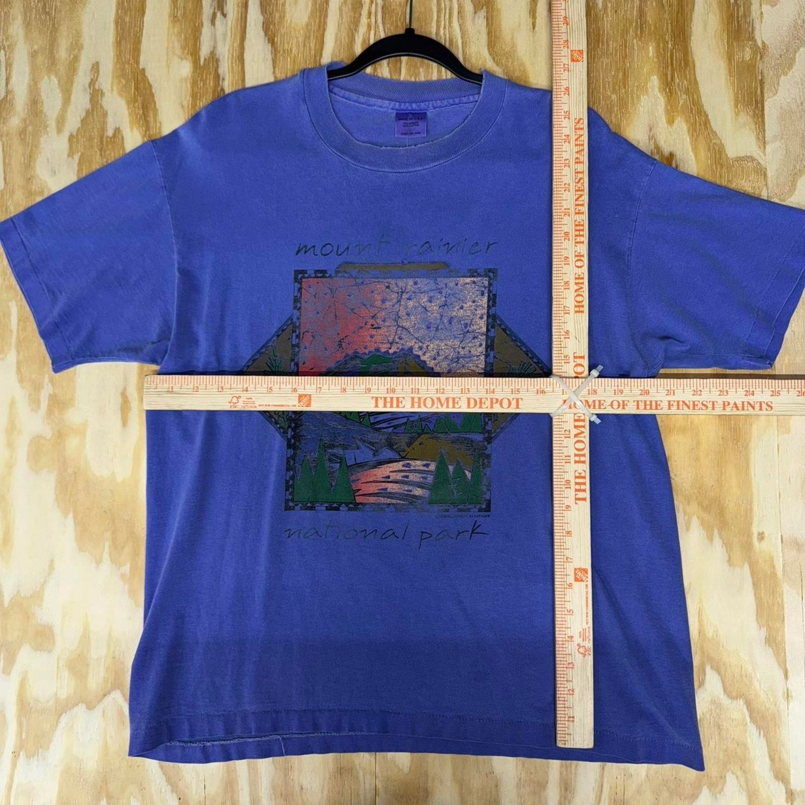 Vintage Vintage y2k mount rainer national park distressed t-shirt Size US L / EU 52-54 / 3 - 3 Thumbnail