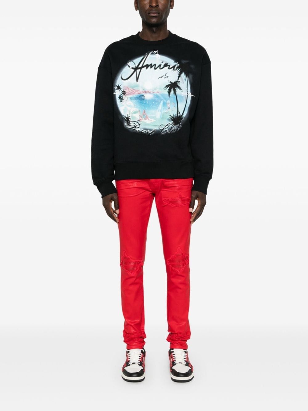 Amiri o1s1wg110825 MX1 Jeans in Red Size US 30 / EU 46 - 3 Thumbnail