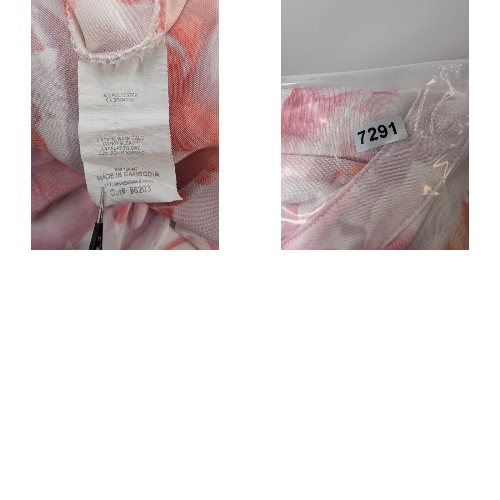 Vintage Cocomo Blouse Shirt 3X Plus Pink Floral V-Neck Roll Tab Sleeve Button Top Damen Womens Size XXL / US 16-18 / IT 52-54 - 8 Thumbnail