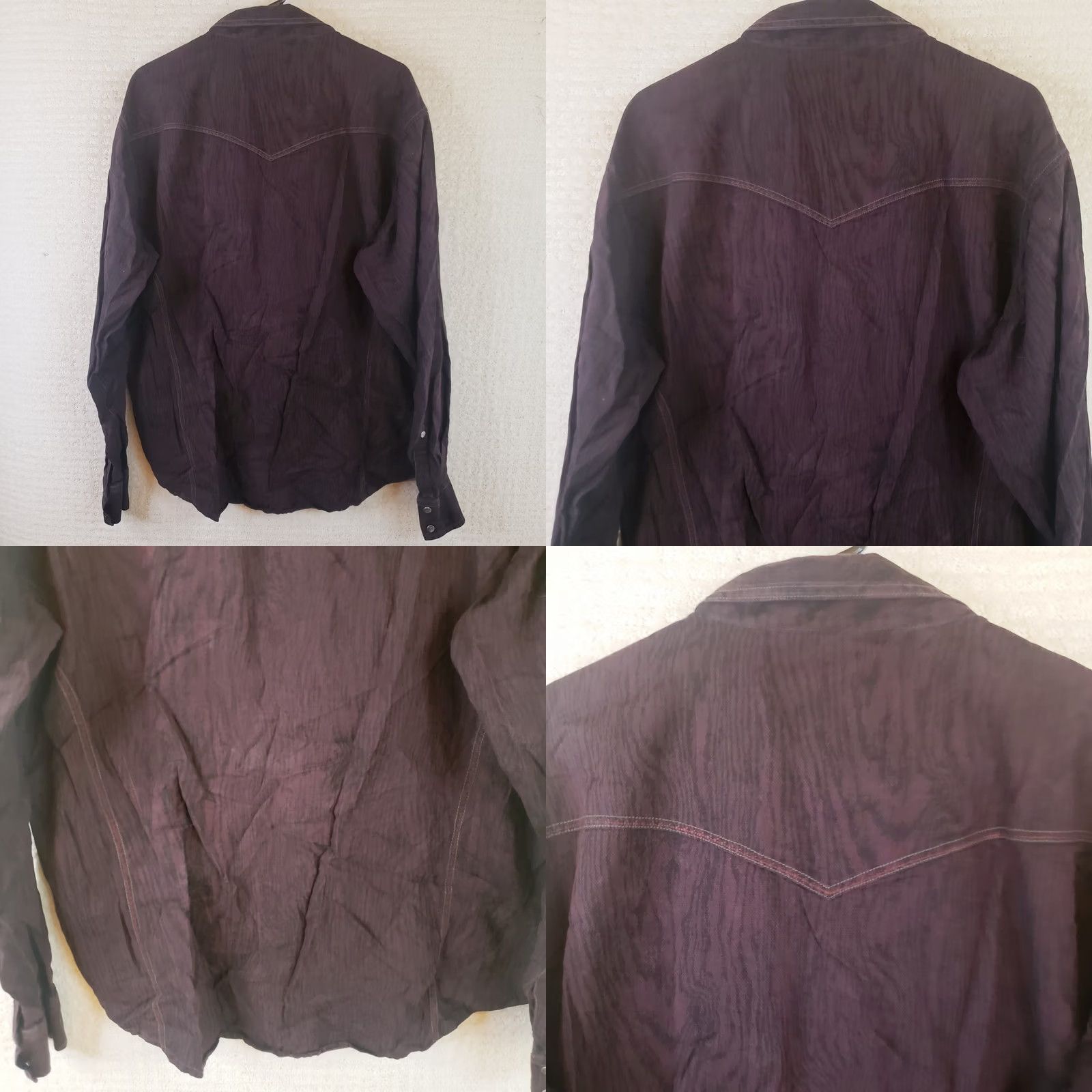 Wrangler VINTAGE Wrangler Rock 47 Shirt Mens XL Black Maroon Western Casual LS Snap Embroidered Size US XL / EU 56 / 4 - 9 Thumbnail