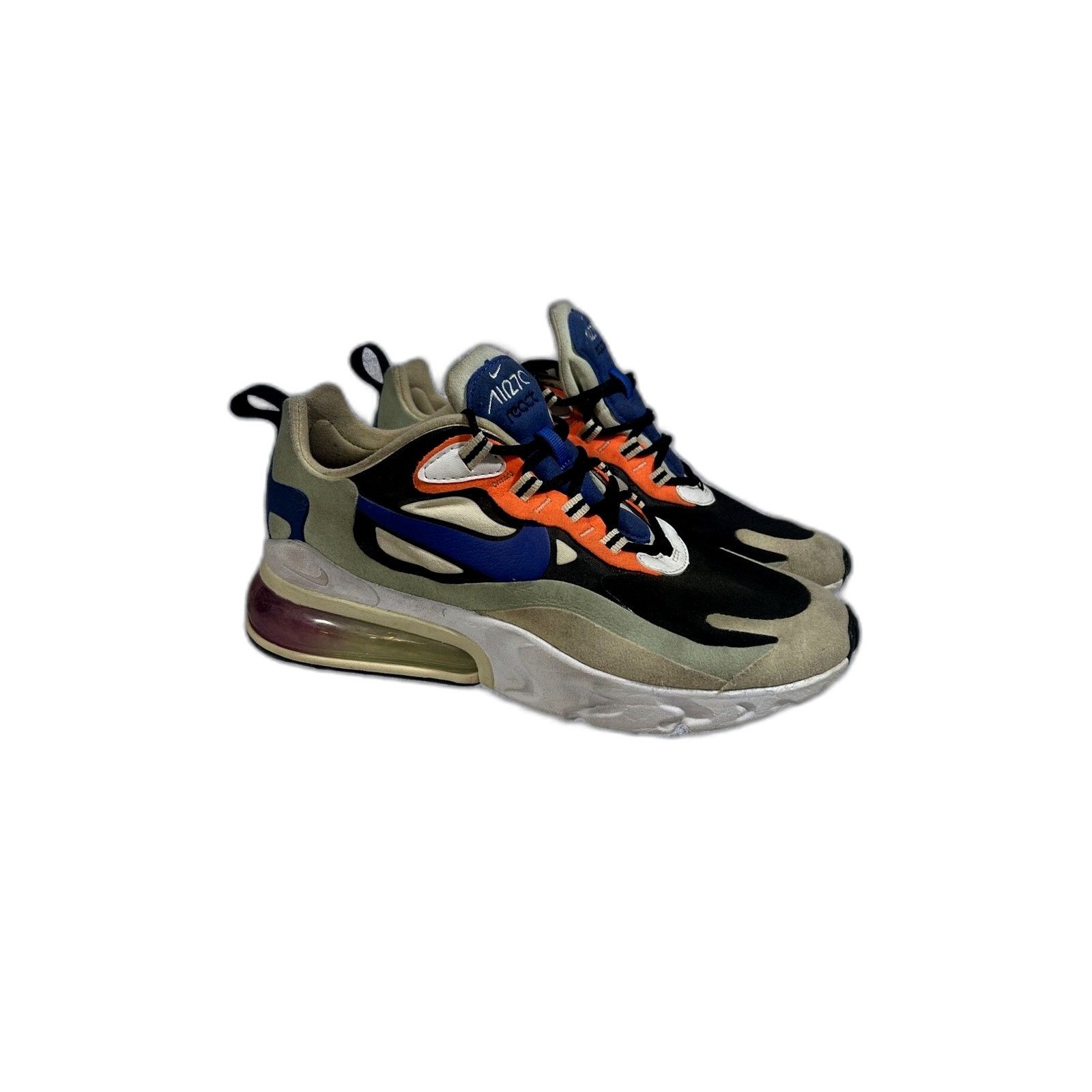 Nike Nike Air Max 270 React Womens Size 8 Cream Running Shoes Sne Size US 8 / EU 41 - 1 Thumbnail