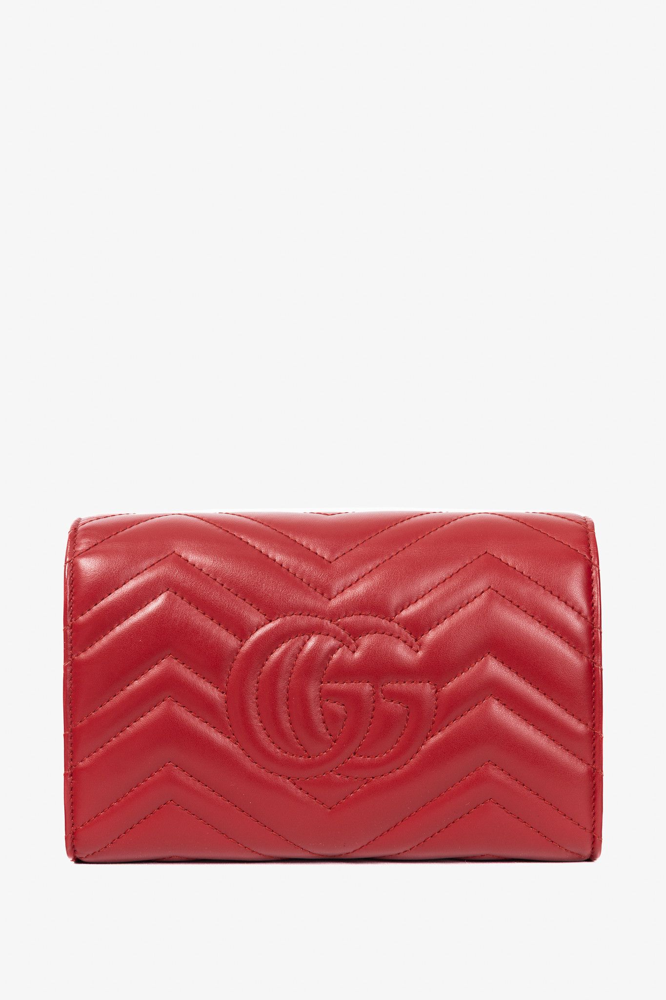 Gucci Gucci GG Marmont Matelasse Chevron Leather Wallet on Chain Size ONE SIZE - 4 Thumbnail