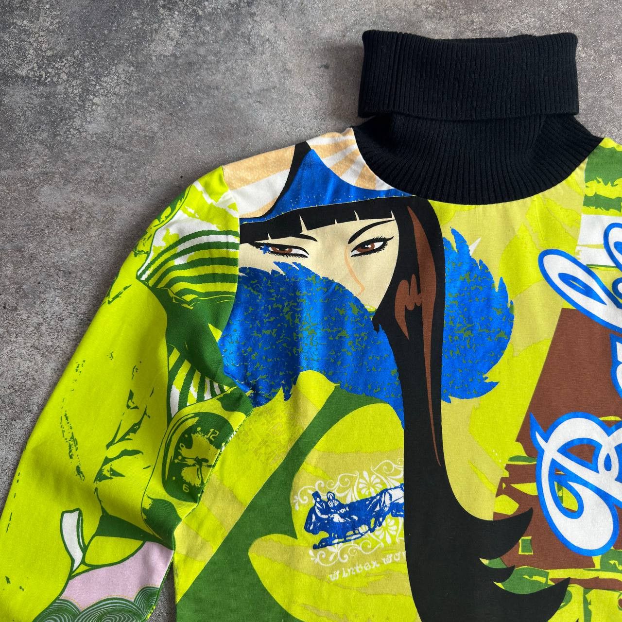 Custo Barcelona × Japanese Brand Custo Barcelona Y2K Vintage Lady Printed Long Sleeve Top Size L / US 10 / IT 46 - 2 Thumbnail