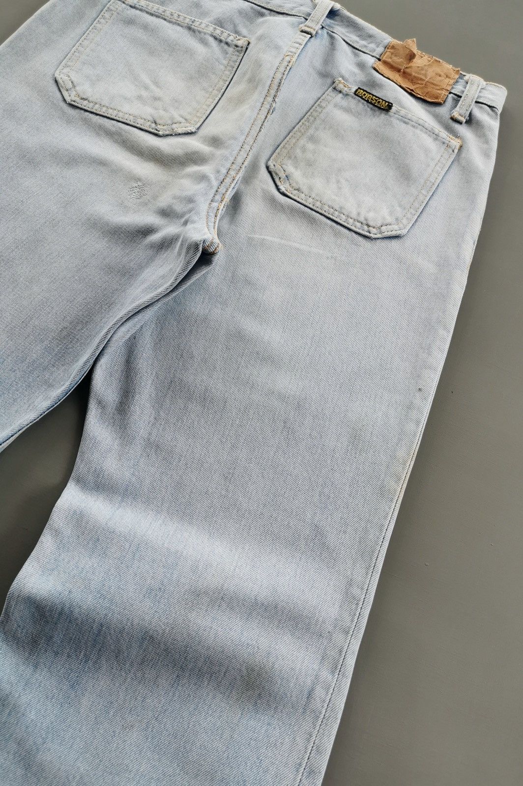 Le Grande Bleu (L.G.B.) Vintage Bobson Flared Bell Bottom Patch Pockets Jeans Size US 31 - 11 Thumbnail