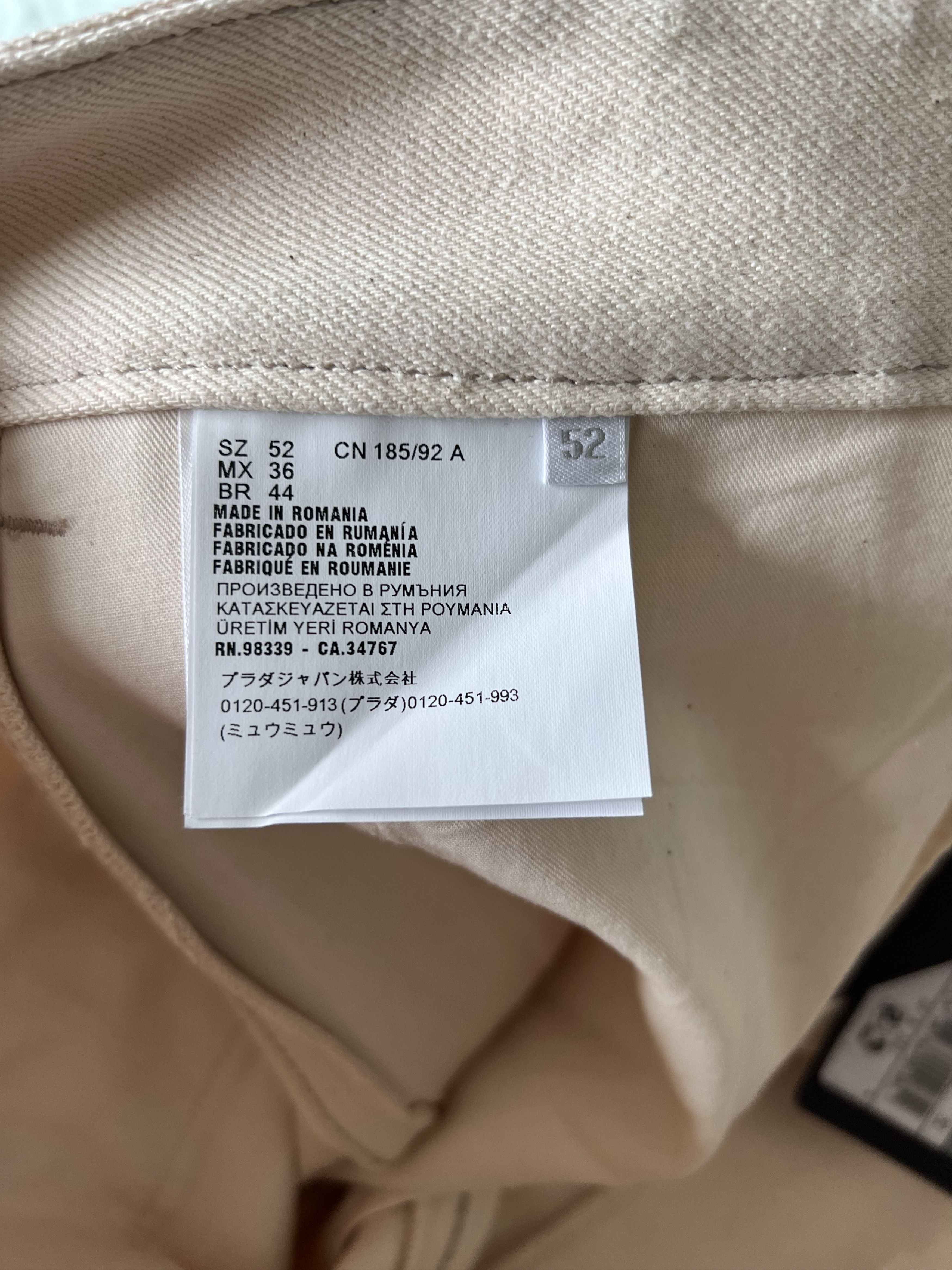 Prada Prada Loose Fit Bull Denim Pants in Natural Size US 36 / EU 52 - 10 Thumbnail